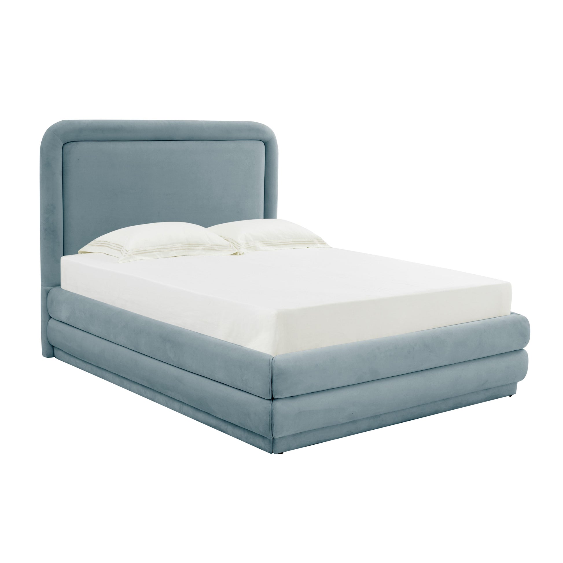 Tov Furniture Briella Bluestone Velvet Queen Bed