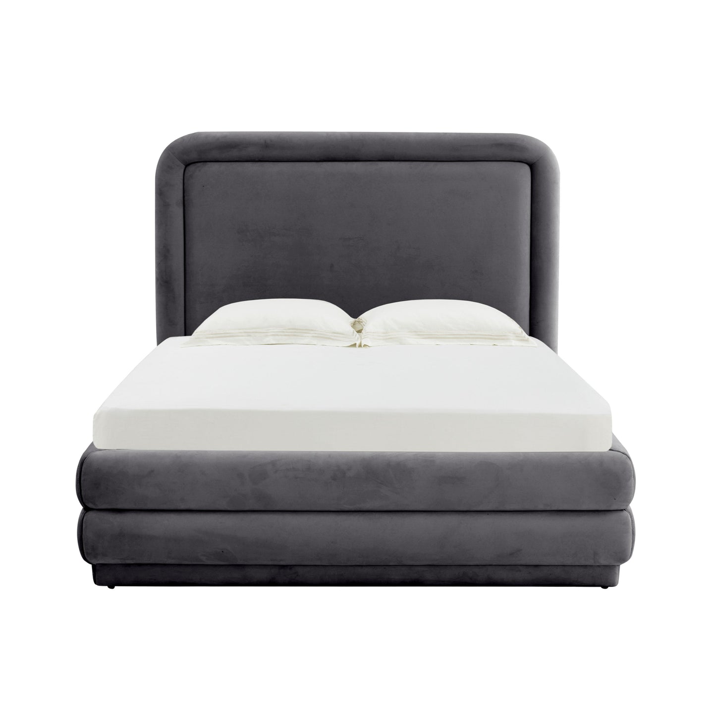 Tov Furniture Briella Dark Grey Velvet Queen Bed