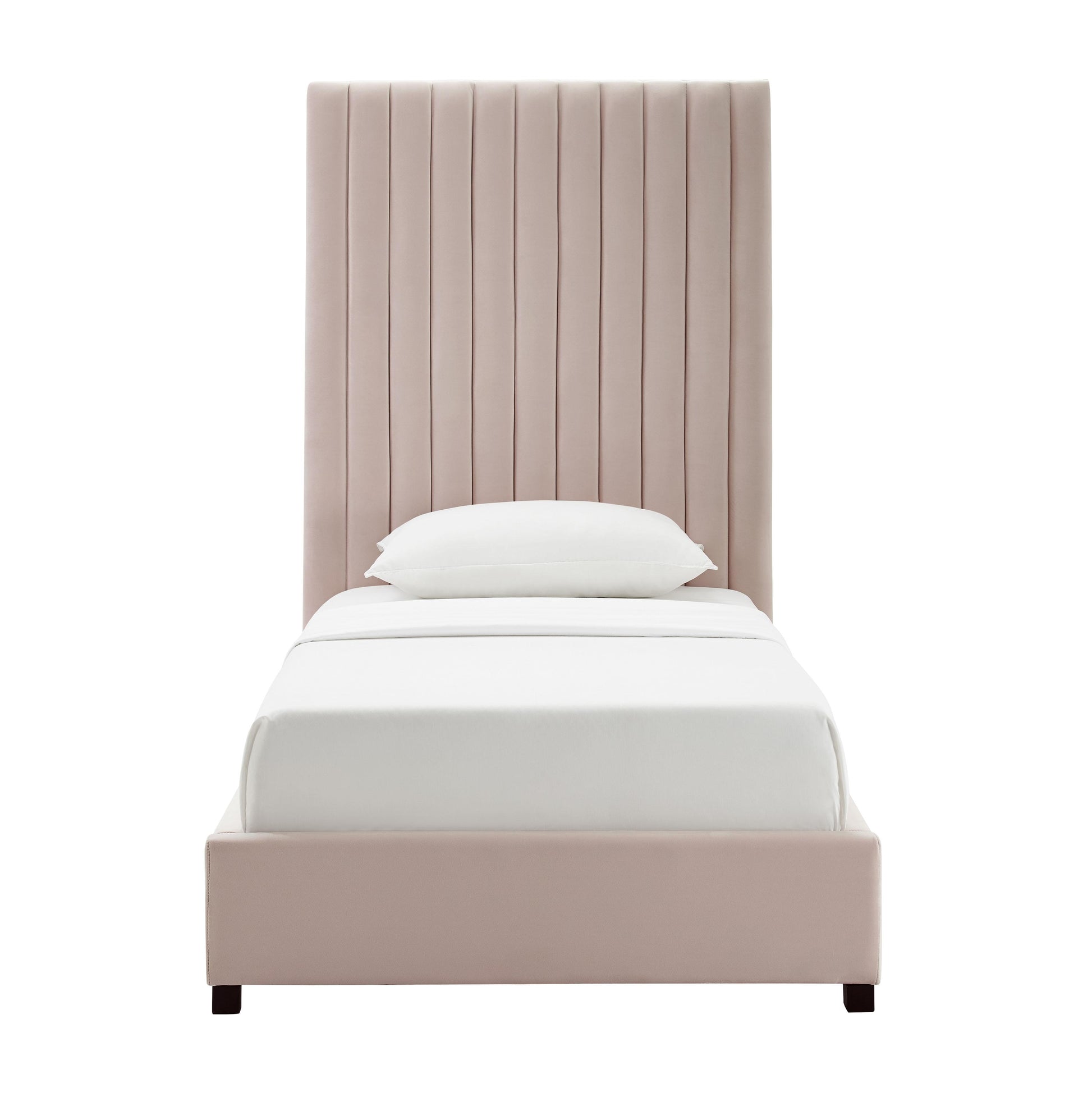 Tov Furniture Arabelle Blush Velvet Twin Bed