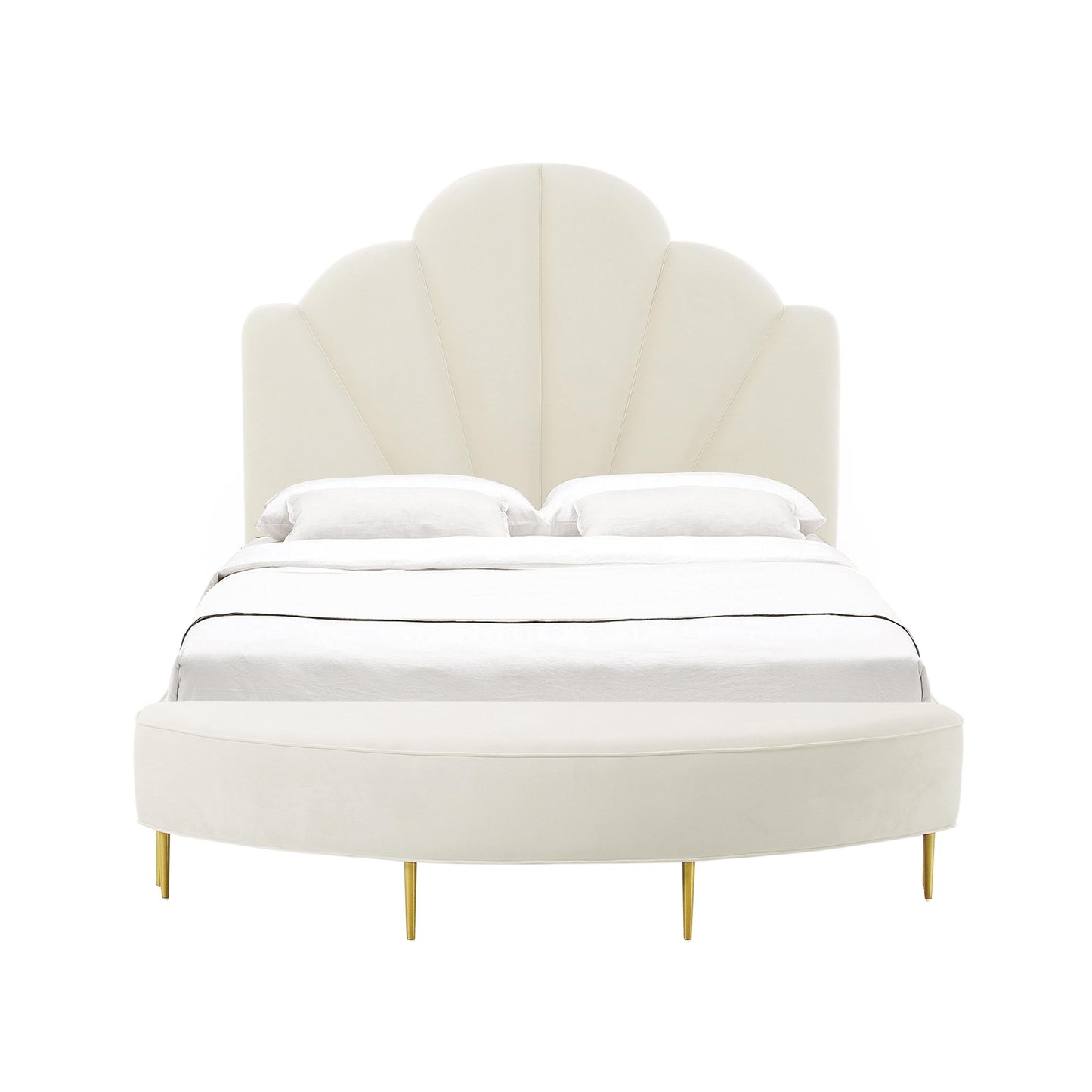 Tov Furniture Bianca Cream Velvet King Bed