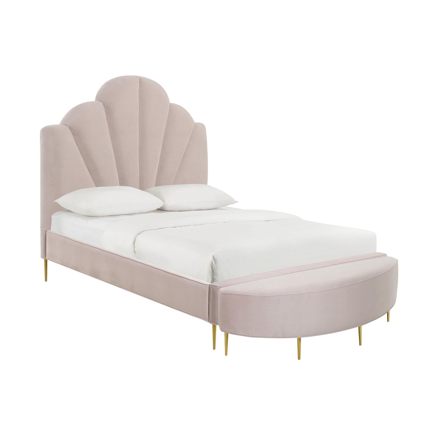 Tov Furniture Bianca Blush Velvet Queen Bed