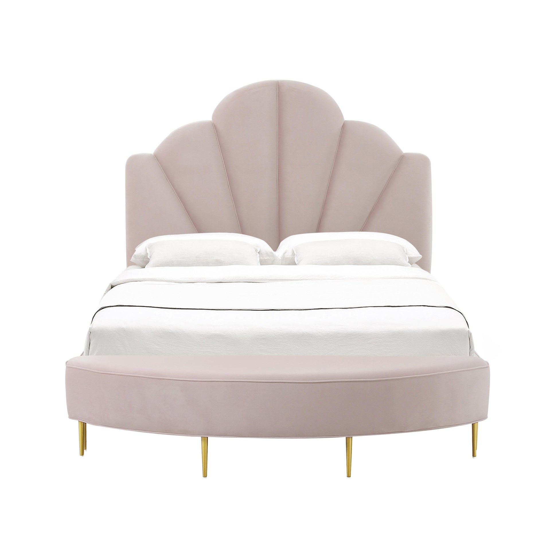 Tov Furniture Bianca Blush Velvet Queen Bed