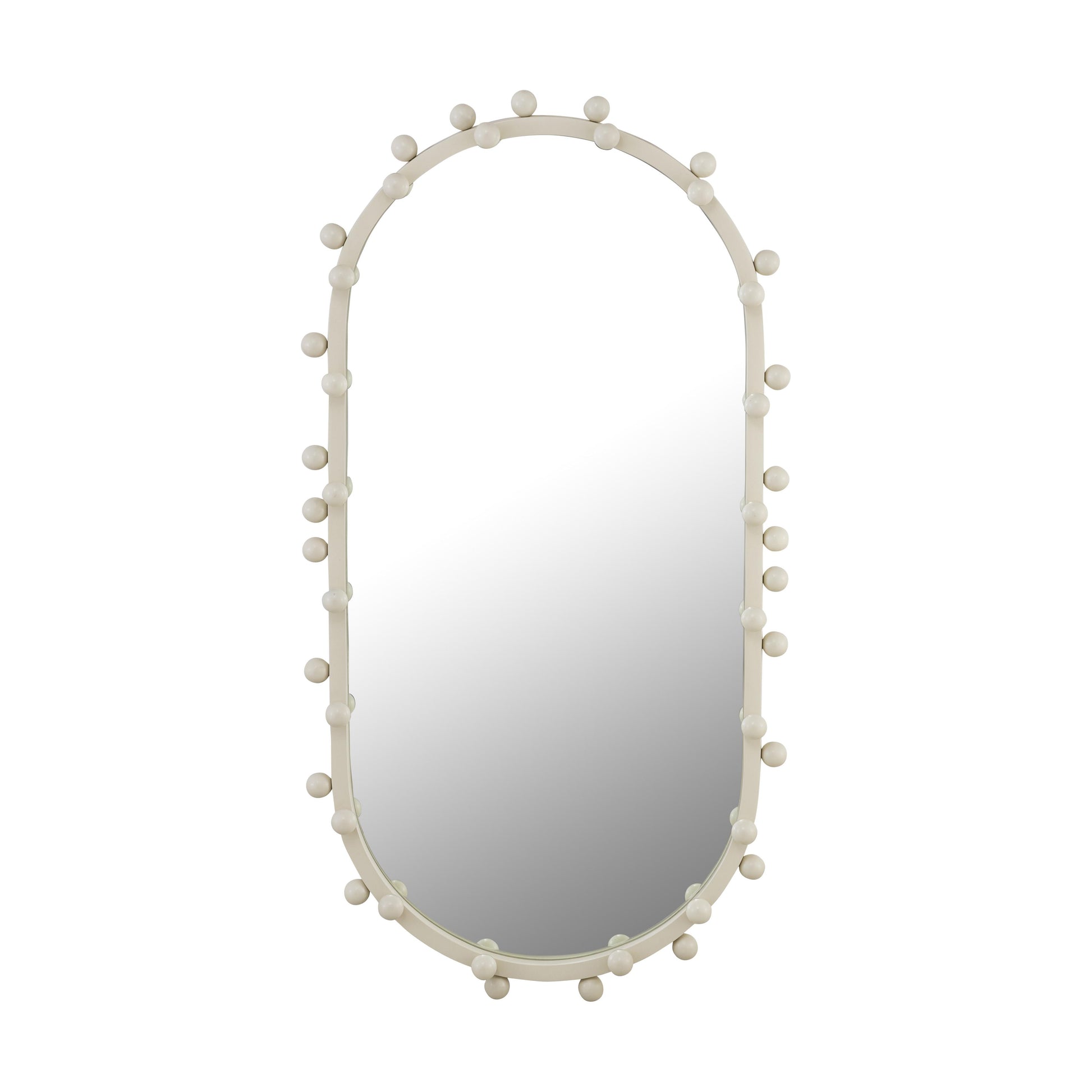 Tov Furniture Bubbles Ivory Large Oval Wall Mirror