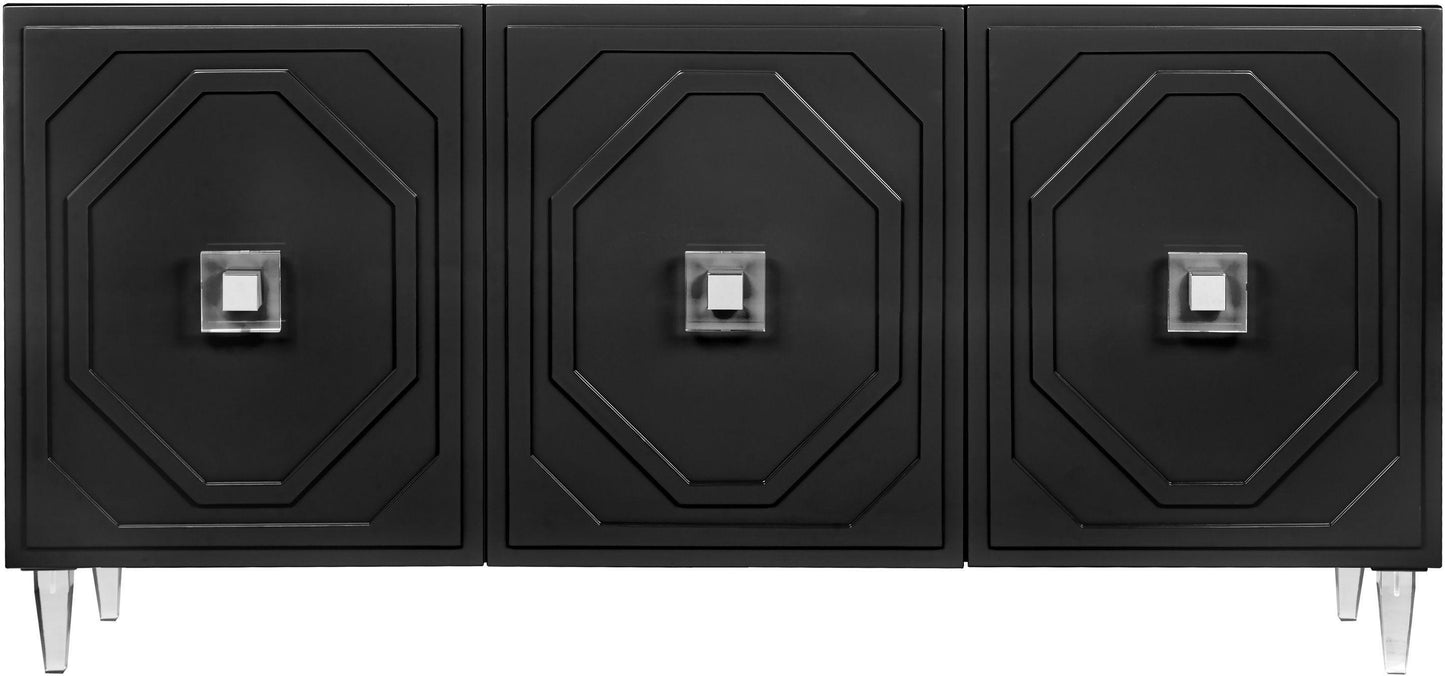 Tov Furniture Andros Black Lacquer Buffet