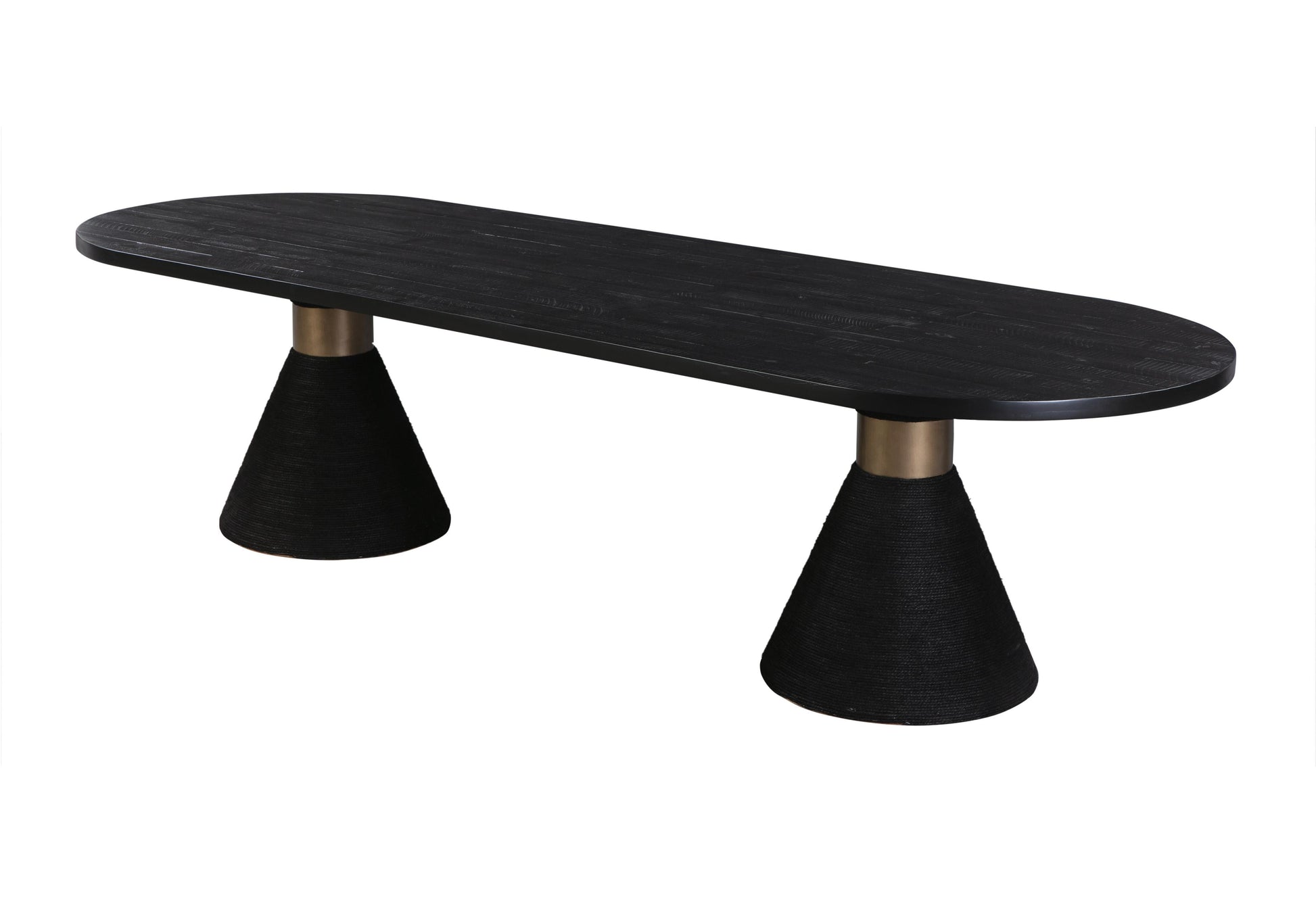 Tov Furniture Rishi Black Rope Oval Table