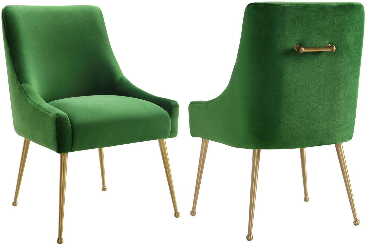 Tov Furniture Beatrix Green Velvet Side Chair