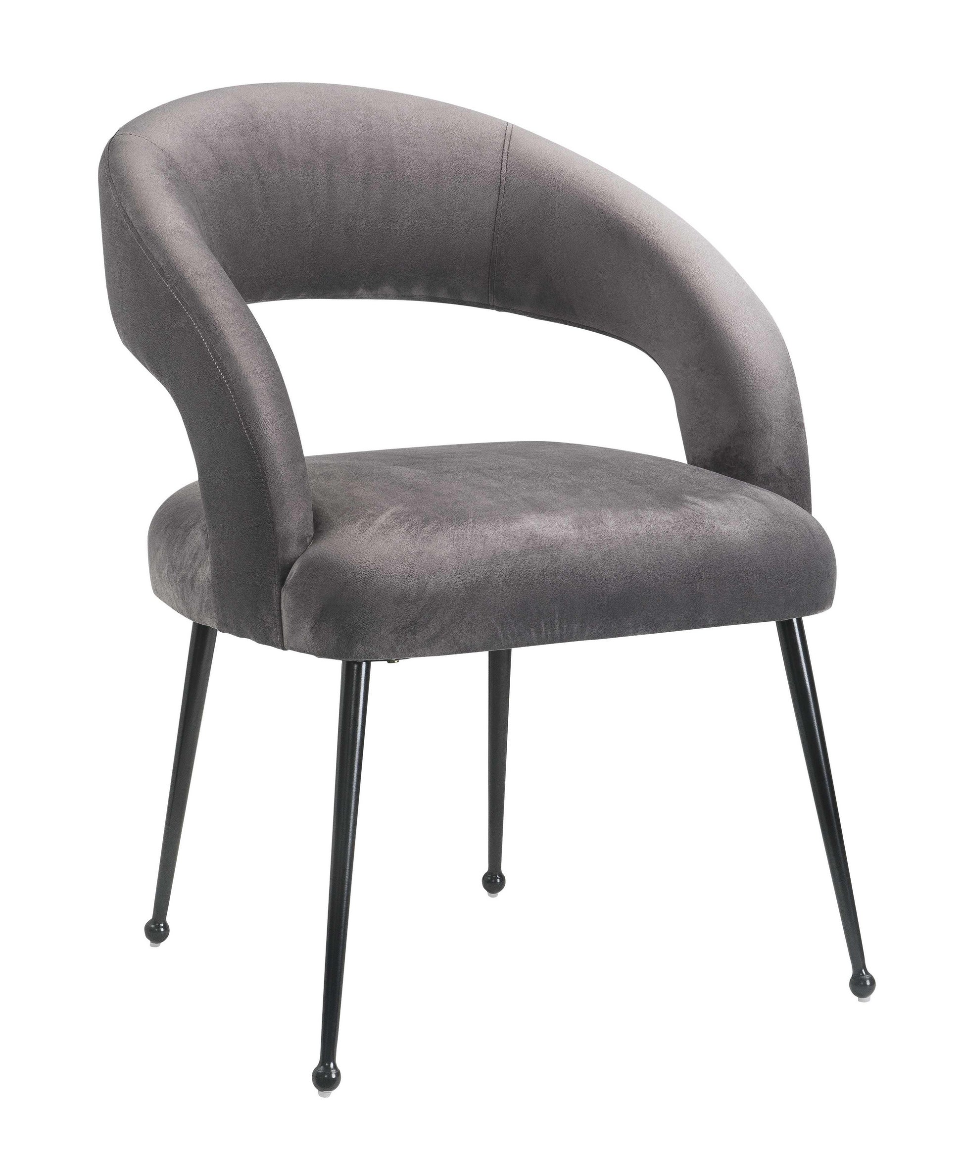 Tov Furniture Rocco Grey Velvet Dining Chair
