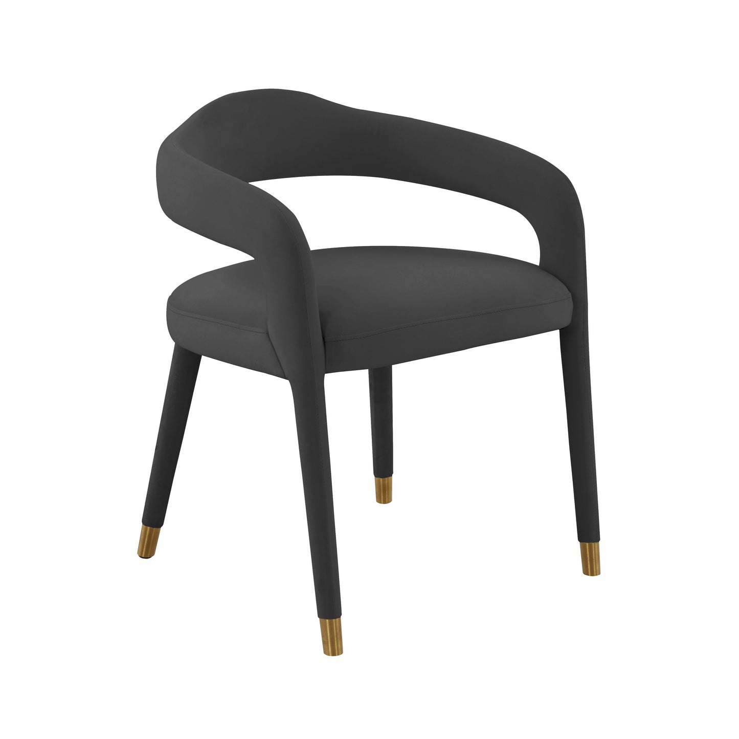 Tov Furniture Lucia Black Velvet Dining Chair