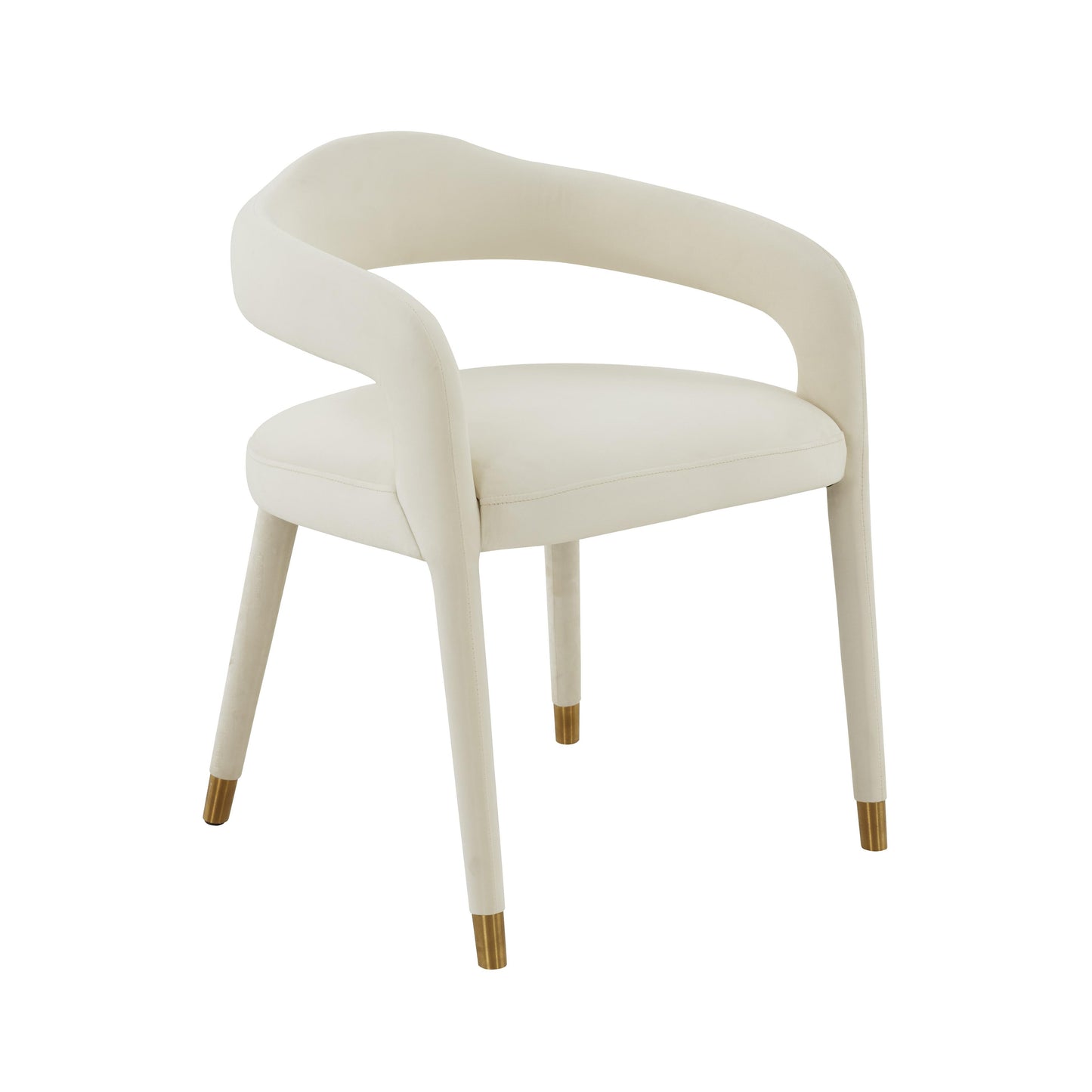 Tov Furniture Lucia Cream Velvet Dining Chair