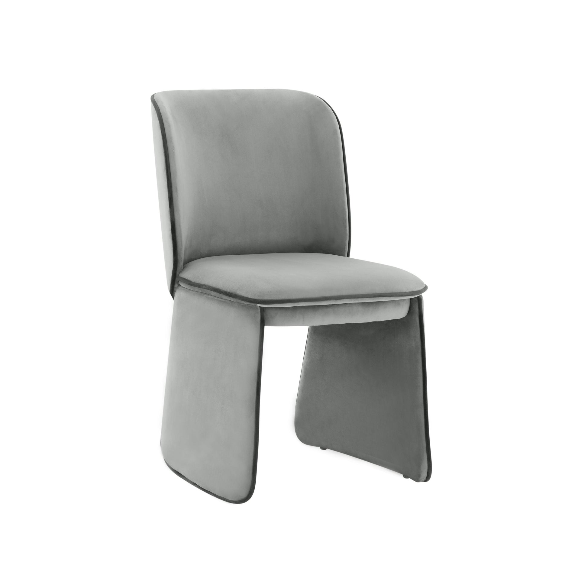Tov Furniture Kinsley Grey Velvet Dining Chair