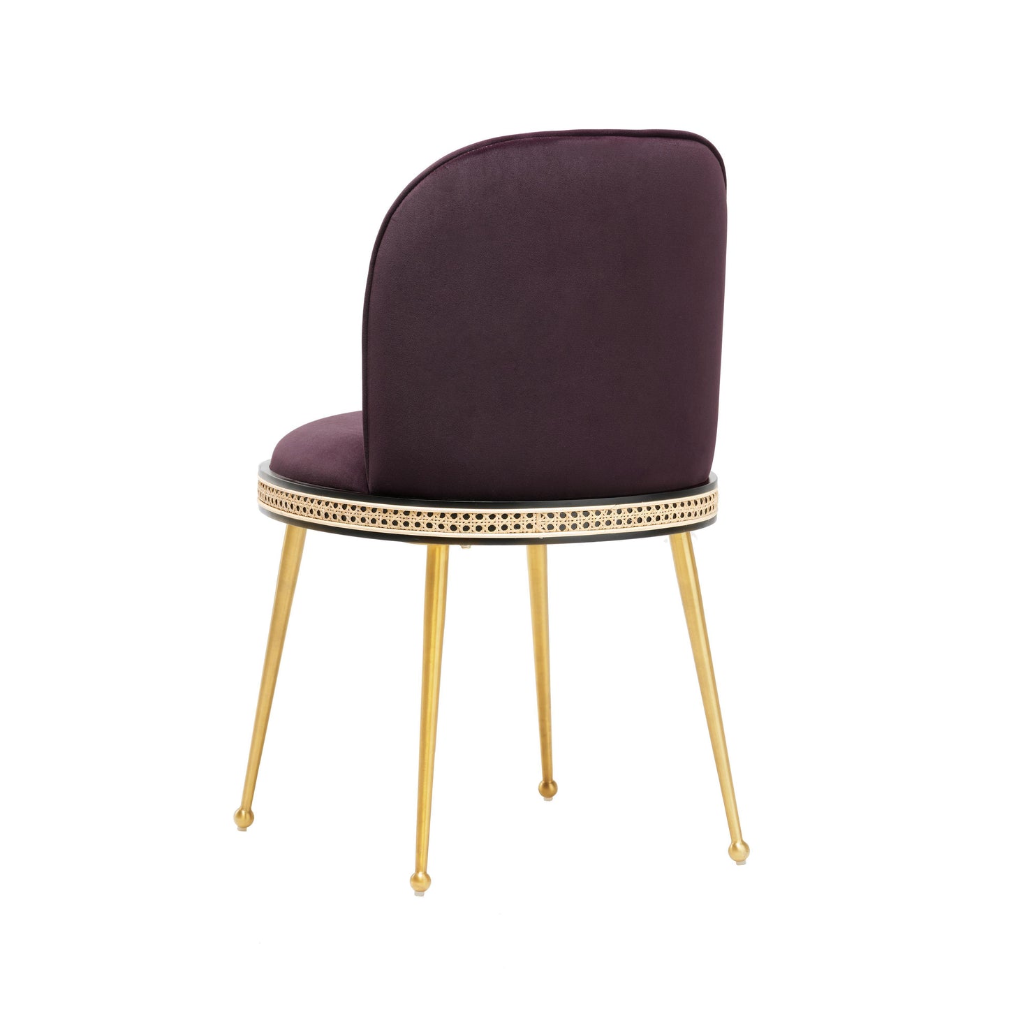 Tov Furniture Harley Eggplant Velvet Dining Chair