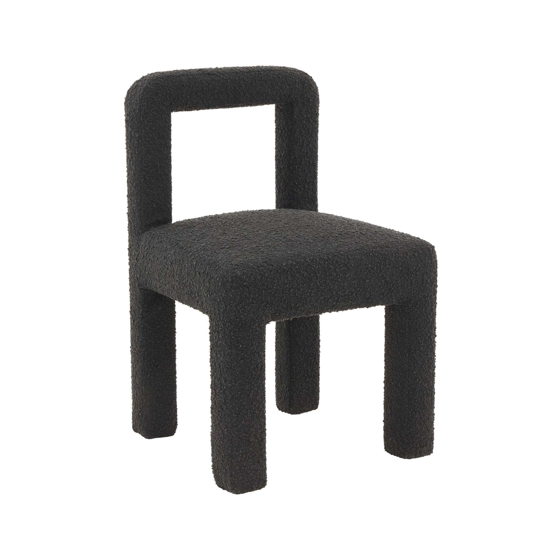 Tov Furniture Hazel Black Boucle Dining Chair