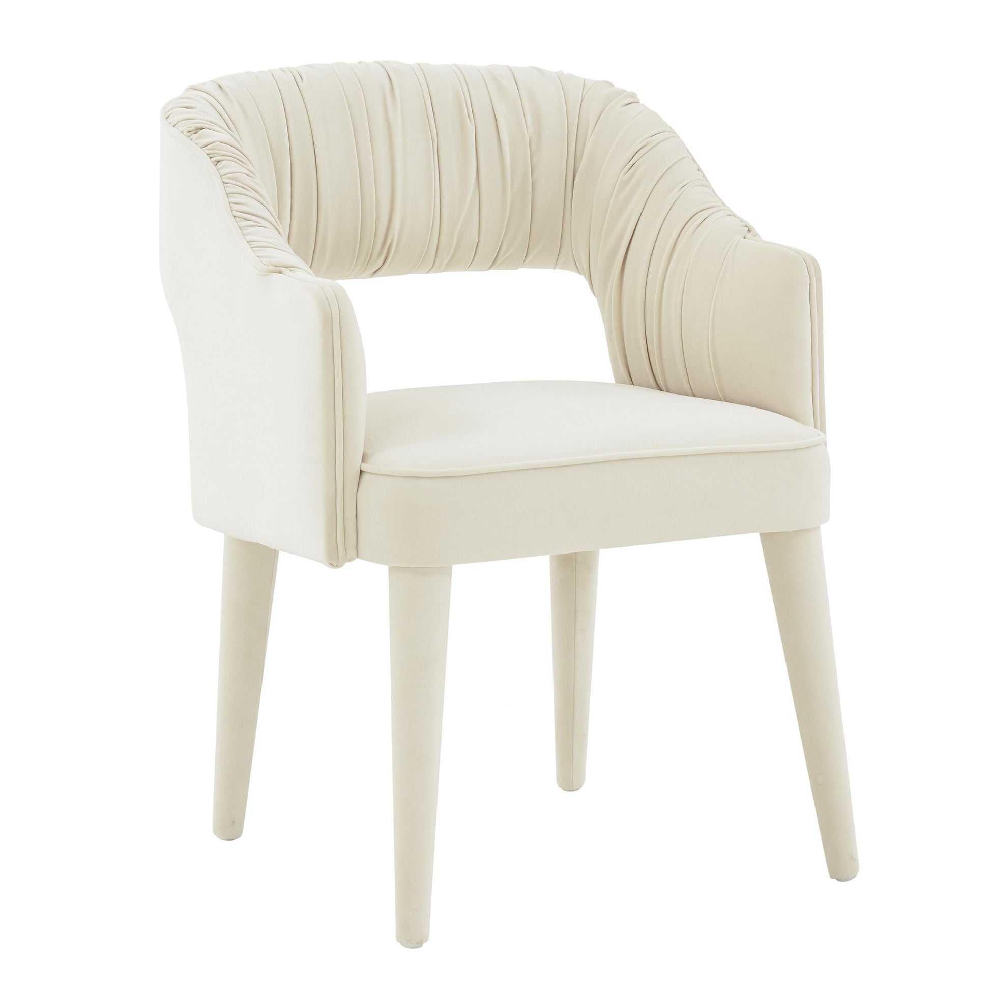Tov Furniture Zora Cream Velvet Dining Chair