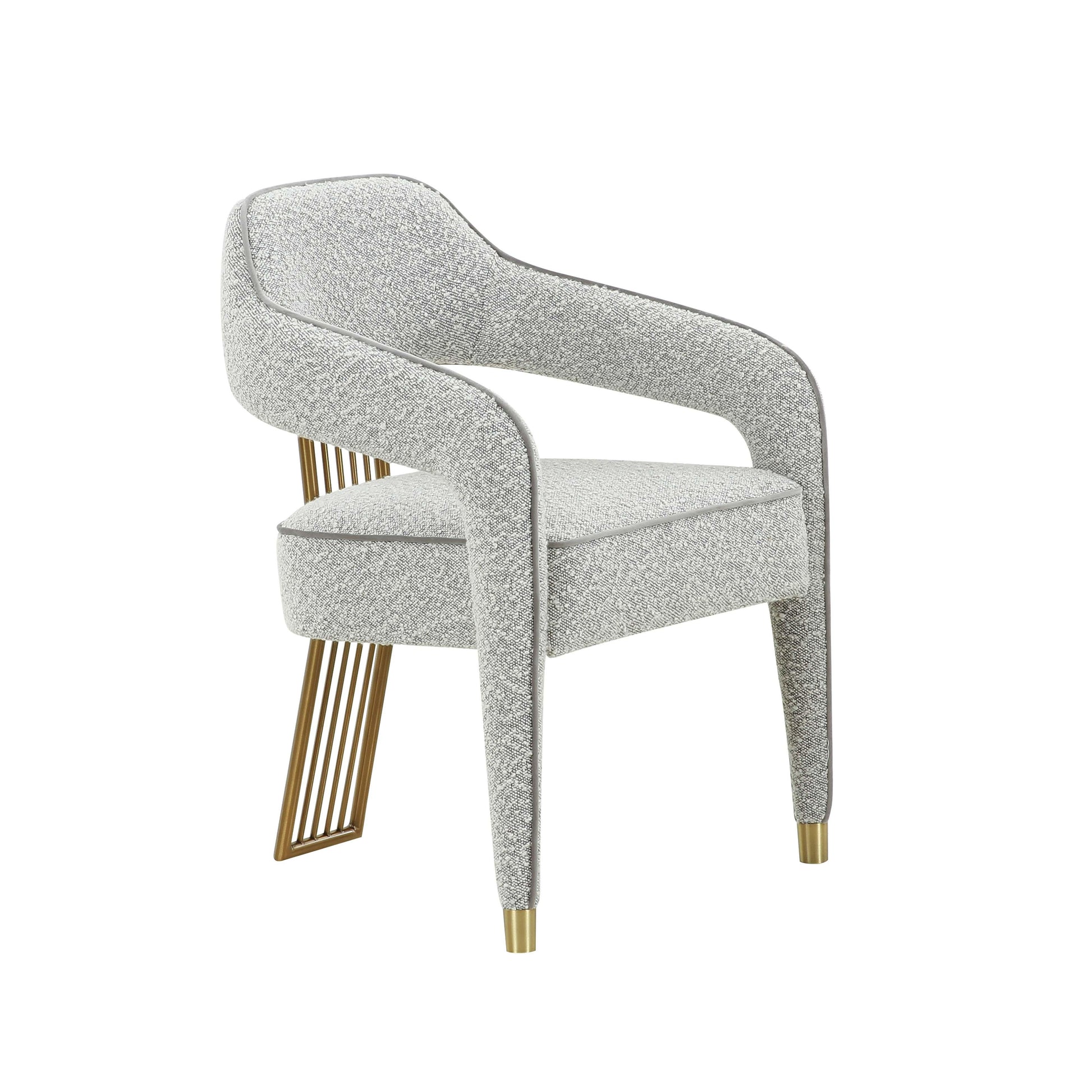 Tov Furniture Corralis Speckled Grey Boucle Dining Chair