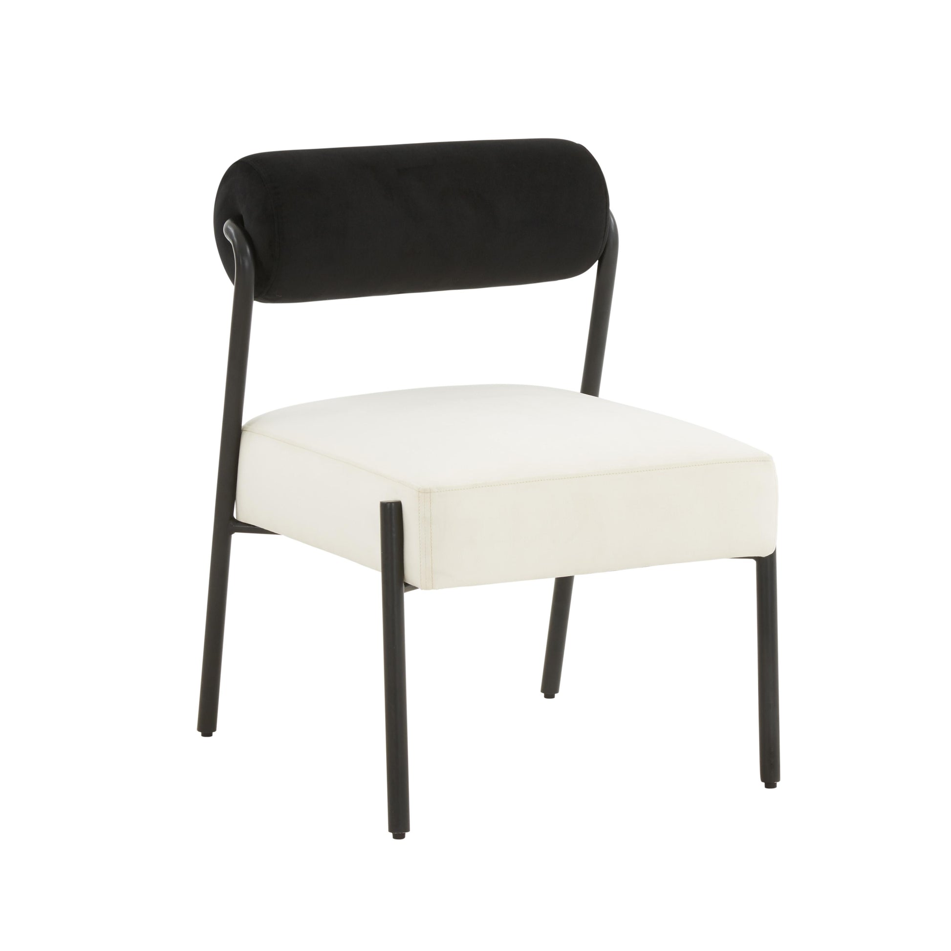 Tov Furniture Jolene Black Cream Velvet Dining Chair Set of 2