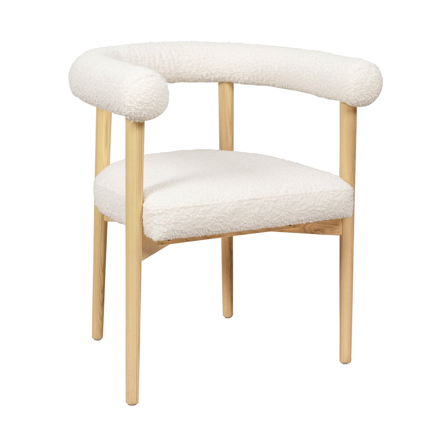 Tov Furniture Spara Cream Boucle Dining Chair
