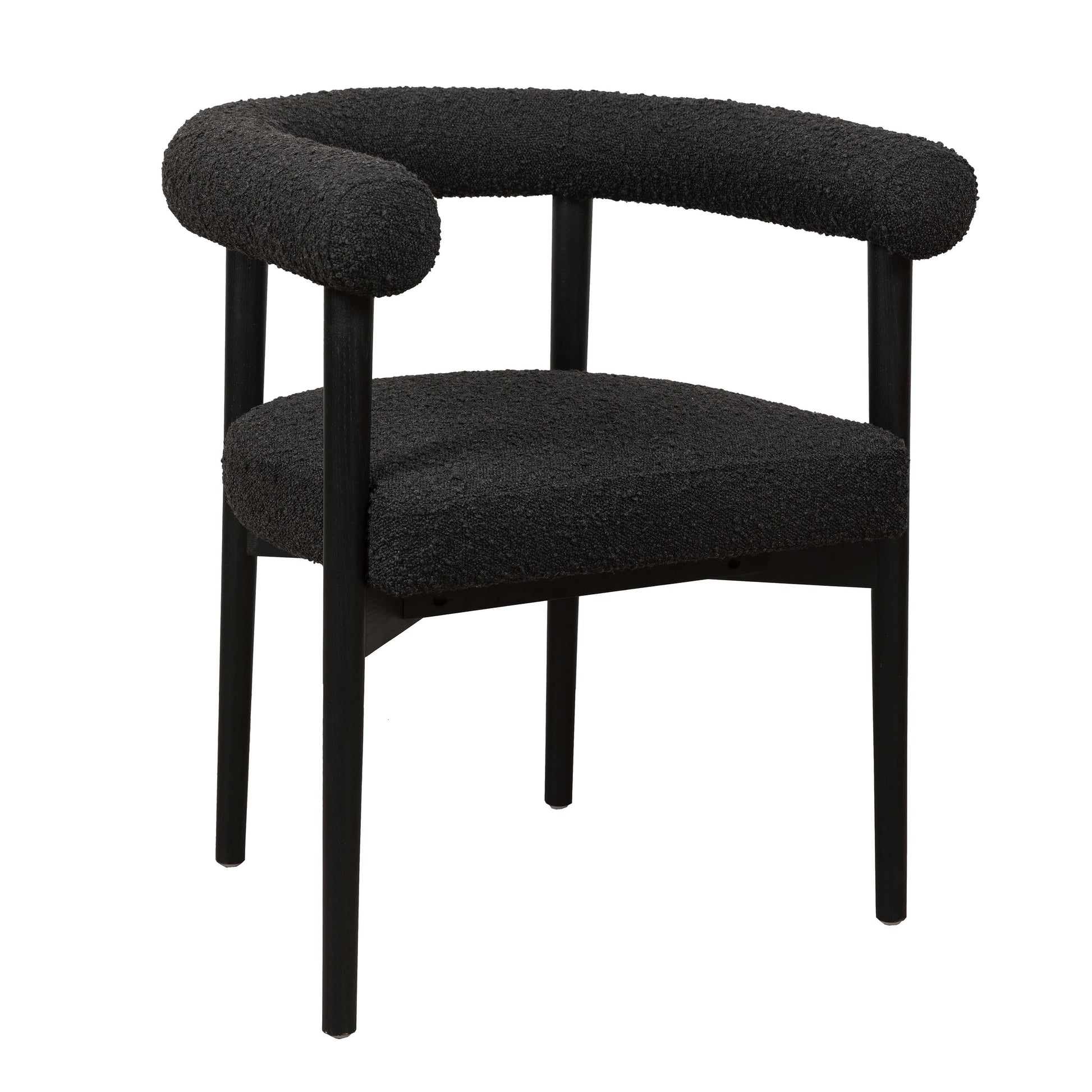 Tov Furniture Spara Black Boucle Dining Chair