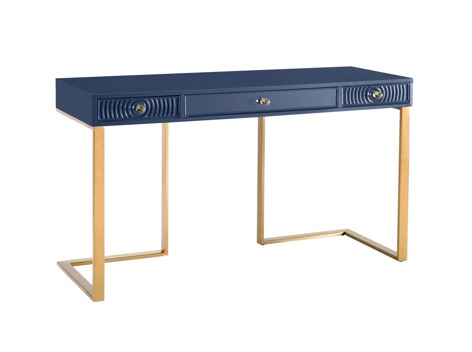 Tov Furniture Janie Blue Lacquer Desk