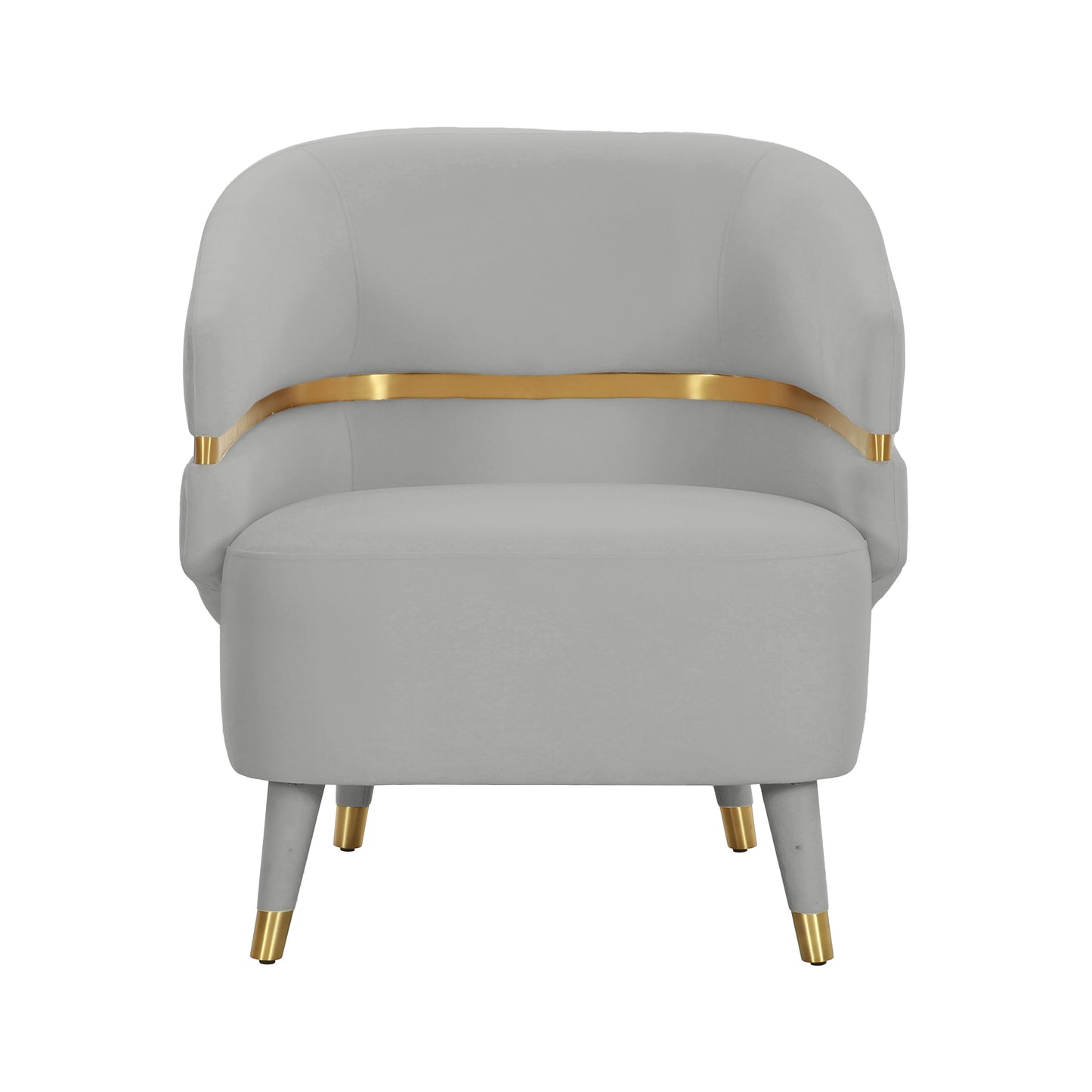 Tov Furniture Ayla Grey Velvet Accent Chair