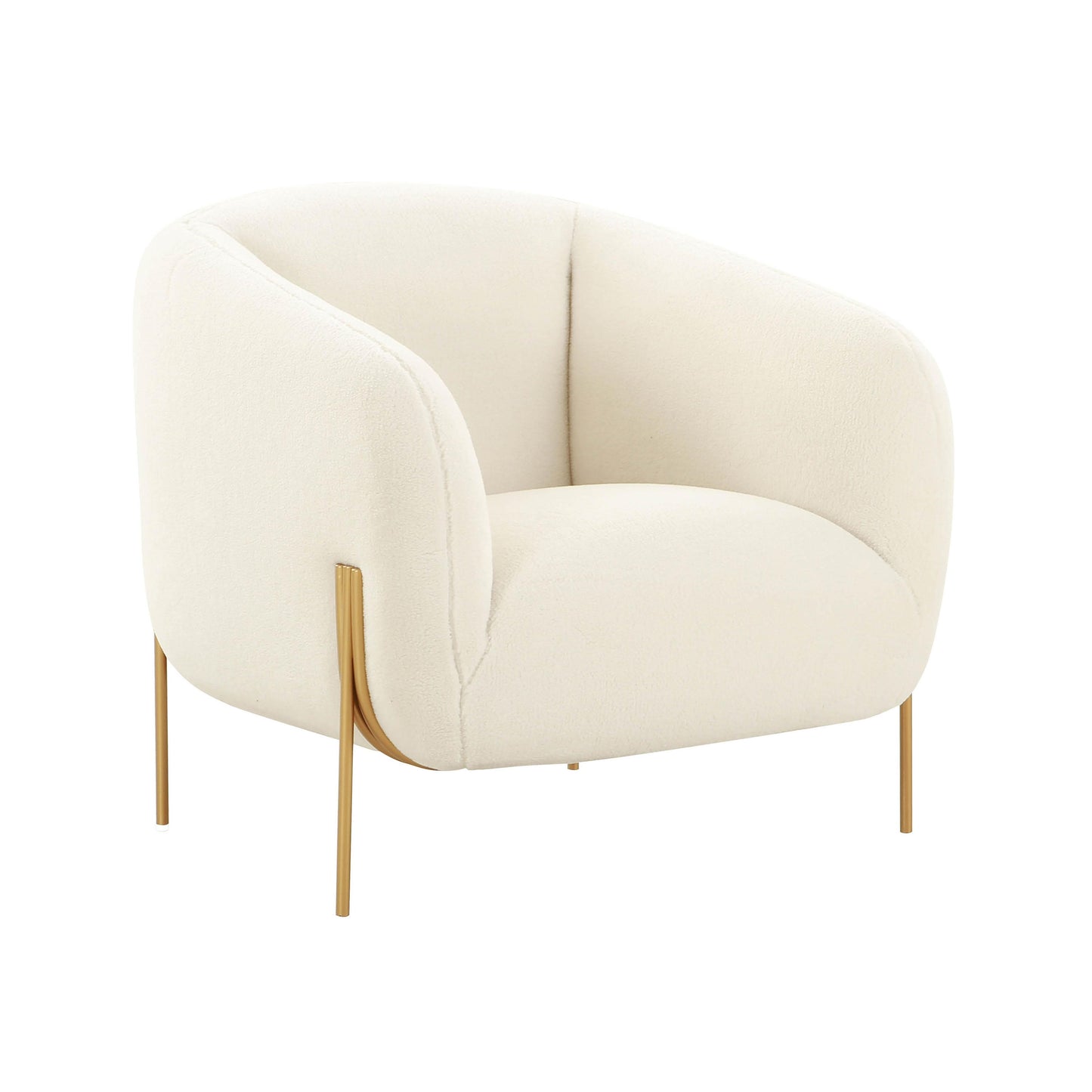 Tov Furniture Kandra Cream Shearling Accent Chair