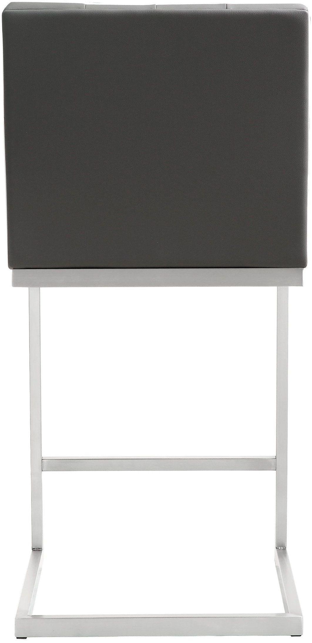 Tov Furniture Helsinki Grey Stainless Steel Counter Stool Set of 2