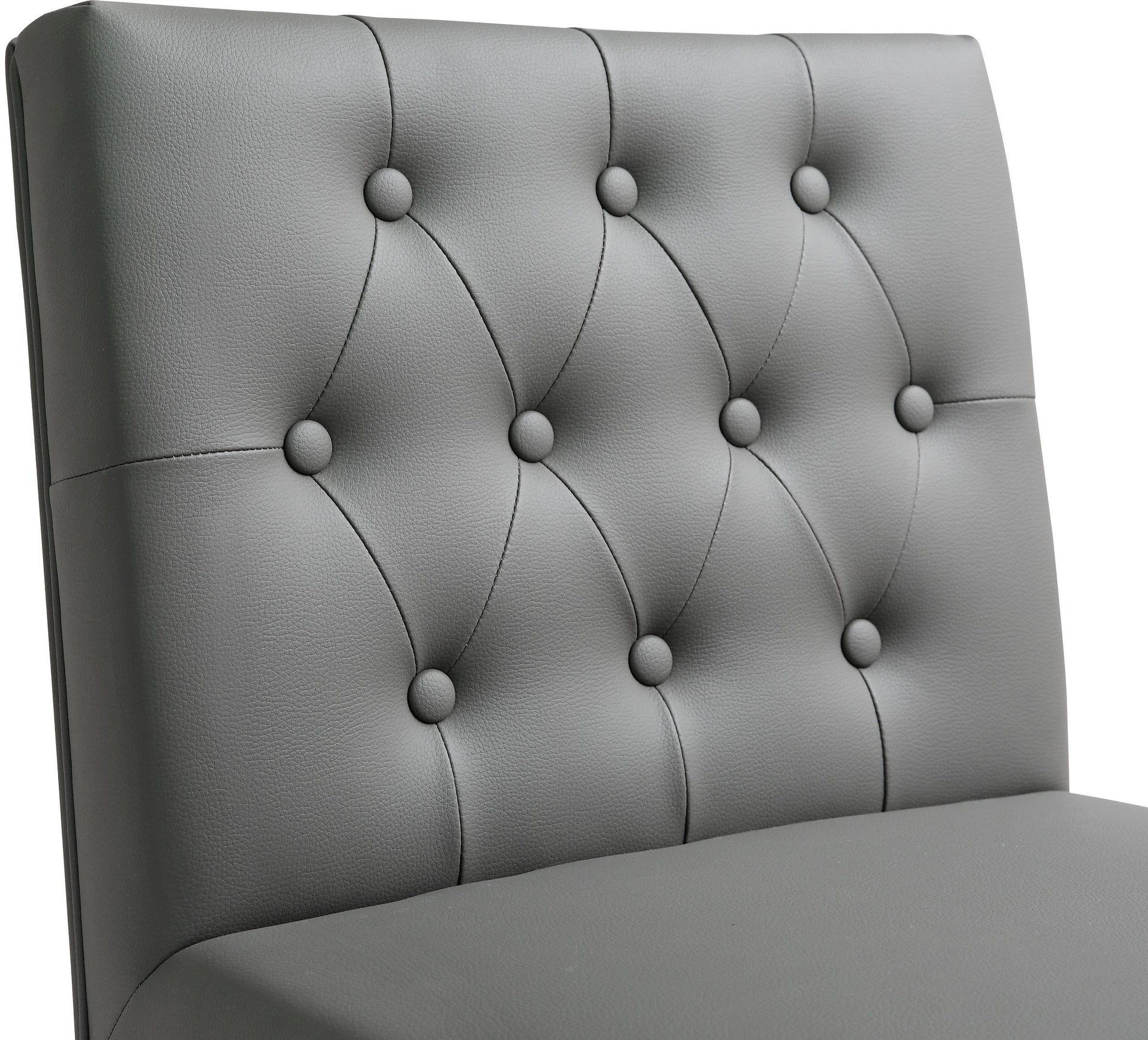 Tov Furniture Helsinki Grey Stainless Steel Barstool  Set of 2