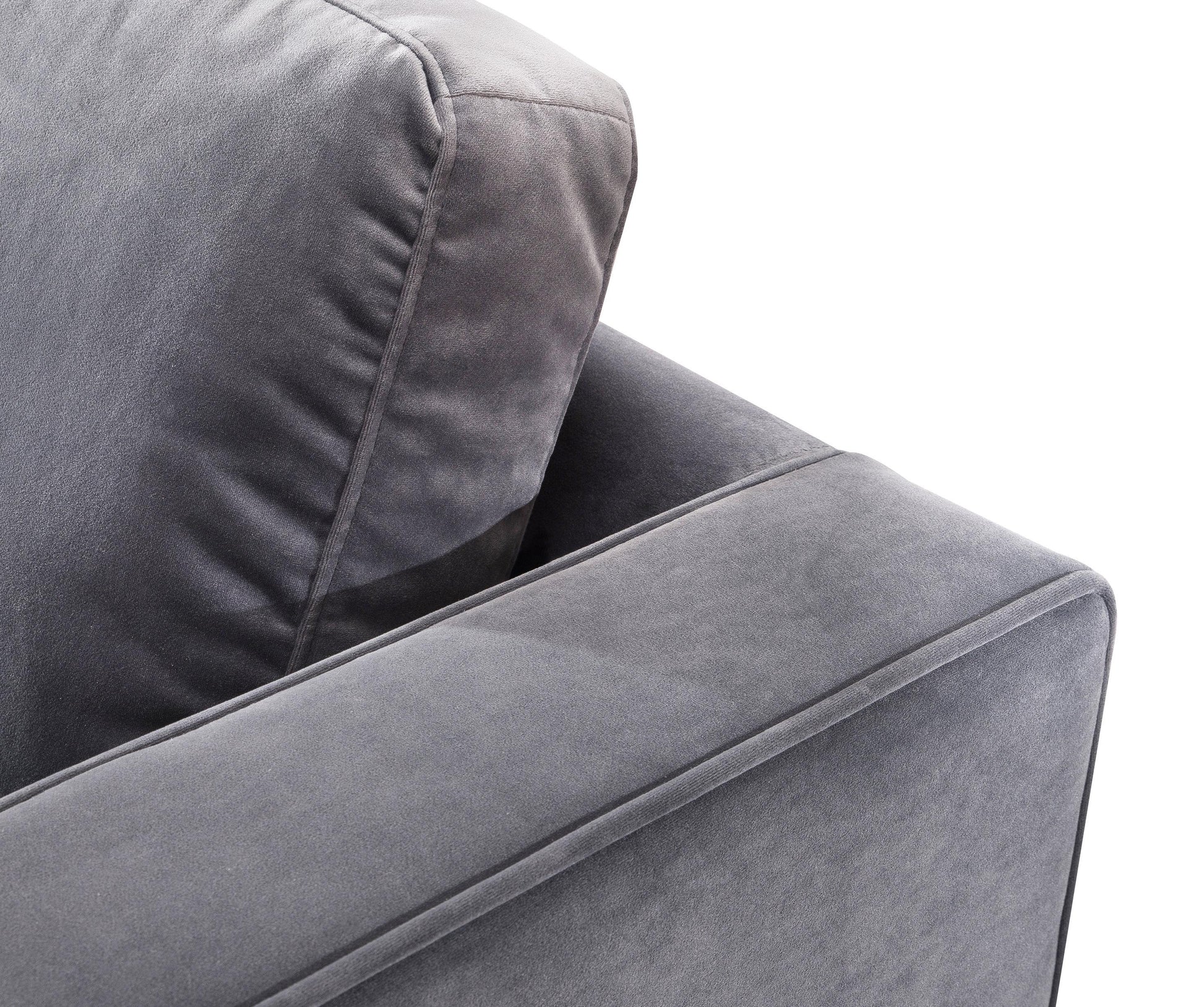 Tov Furniture Como Grey Velvet Sectional LAF