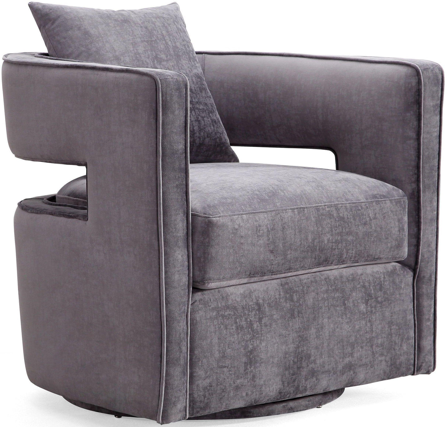 Tov Furniture Kennedy Grey Swivel Chair