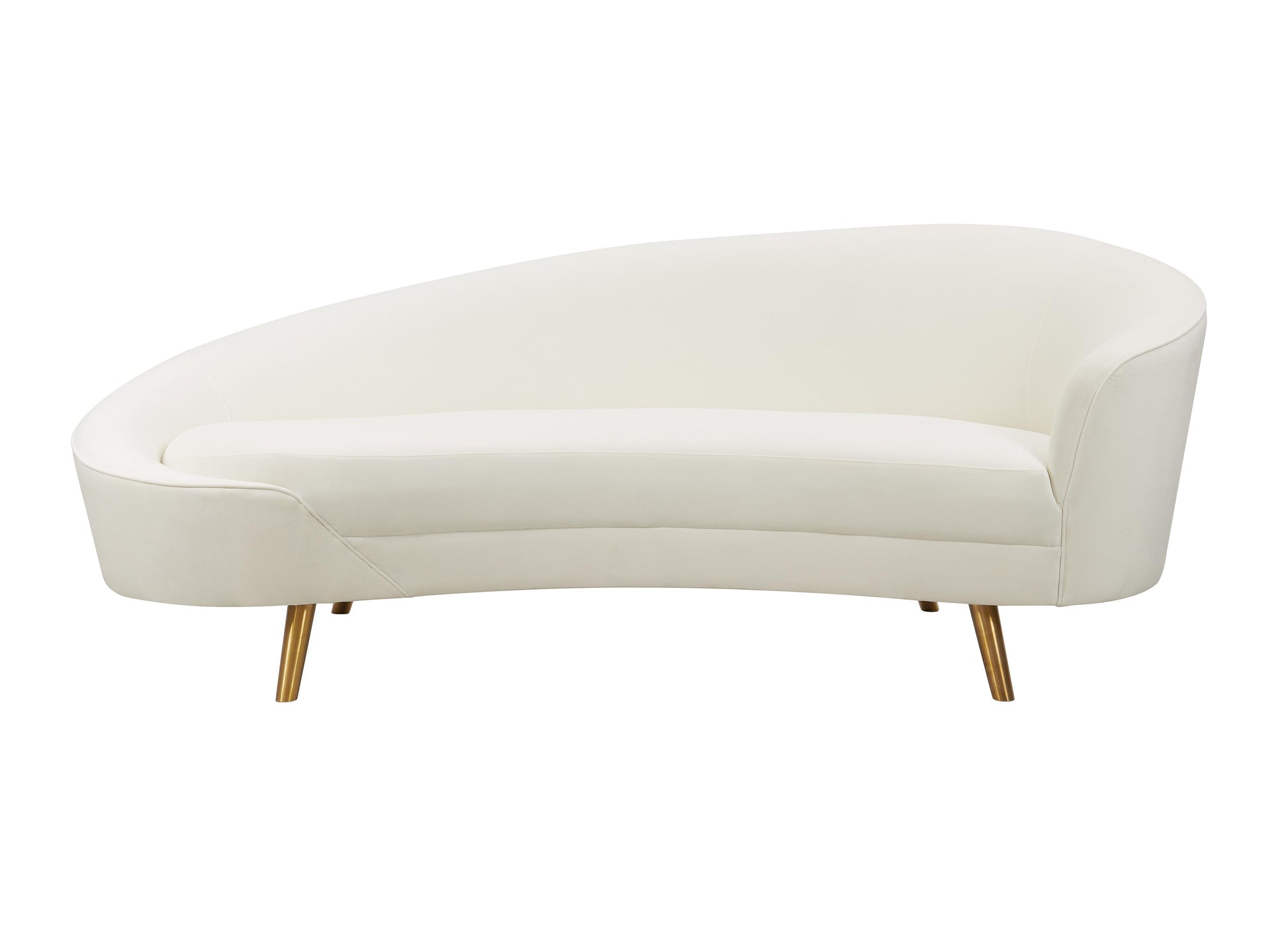 Tov Furniture Cleopatra Cream Velvet Sofa