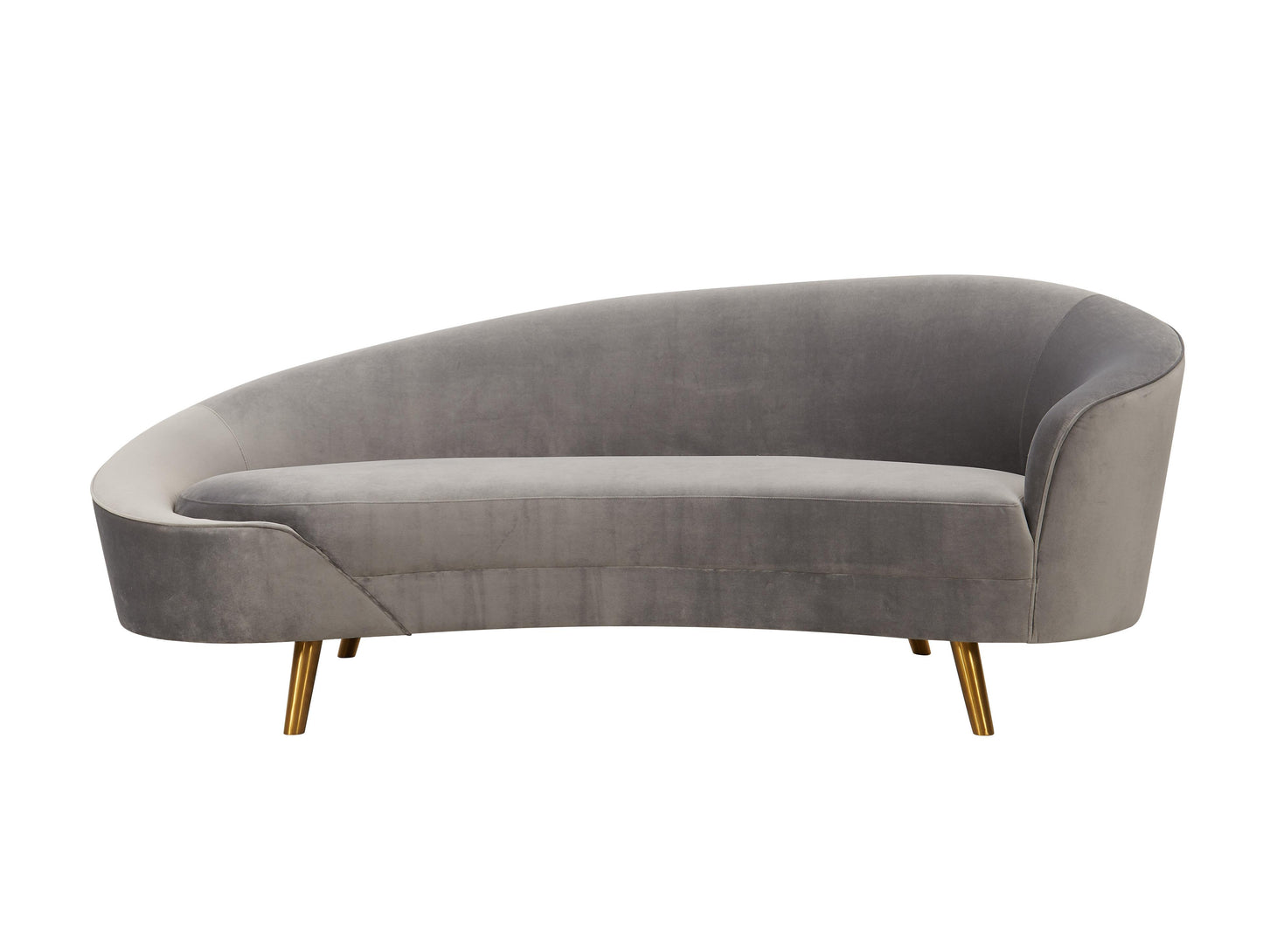 Tov Furniture Cleopatra Grey Velvet Sofa