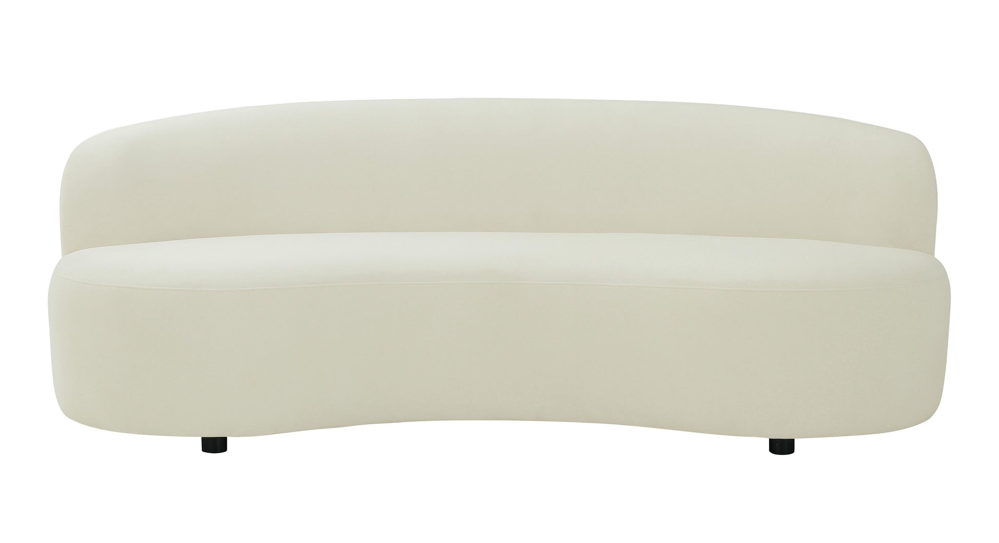 Tov Furniture Cannellini Cream Velvet Sofa