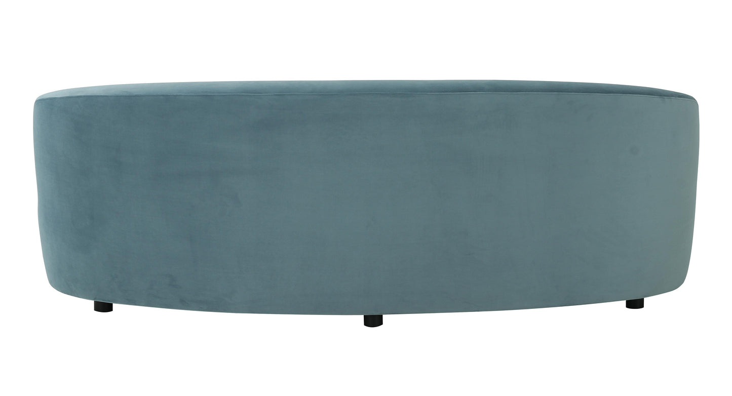 Tov Furniture Cannellini Bluestone Velvet Sofa