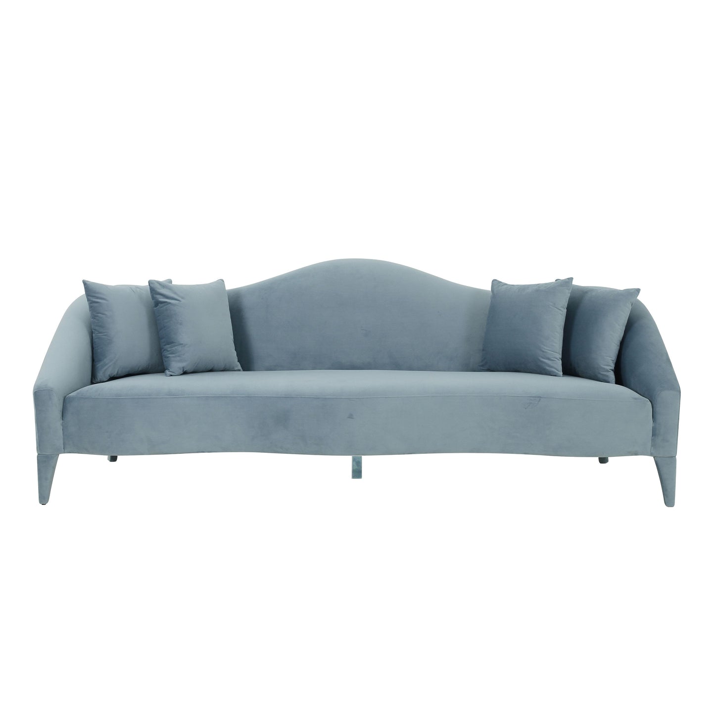 Tov Furniture Naya Sea Blue Velvet Sofa