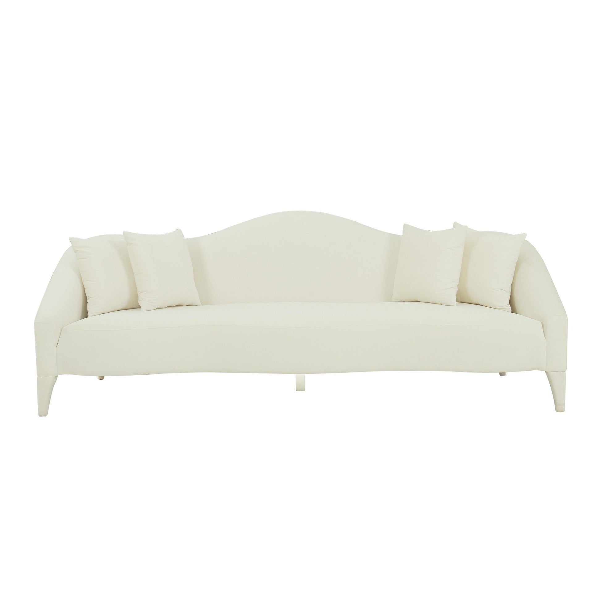 Tov Furniture Naya Cream Velvet Sofa