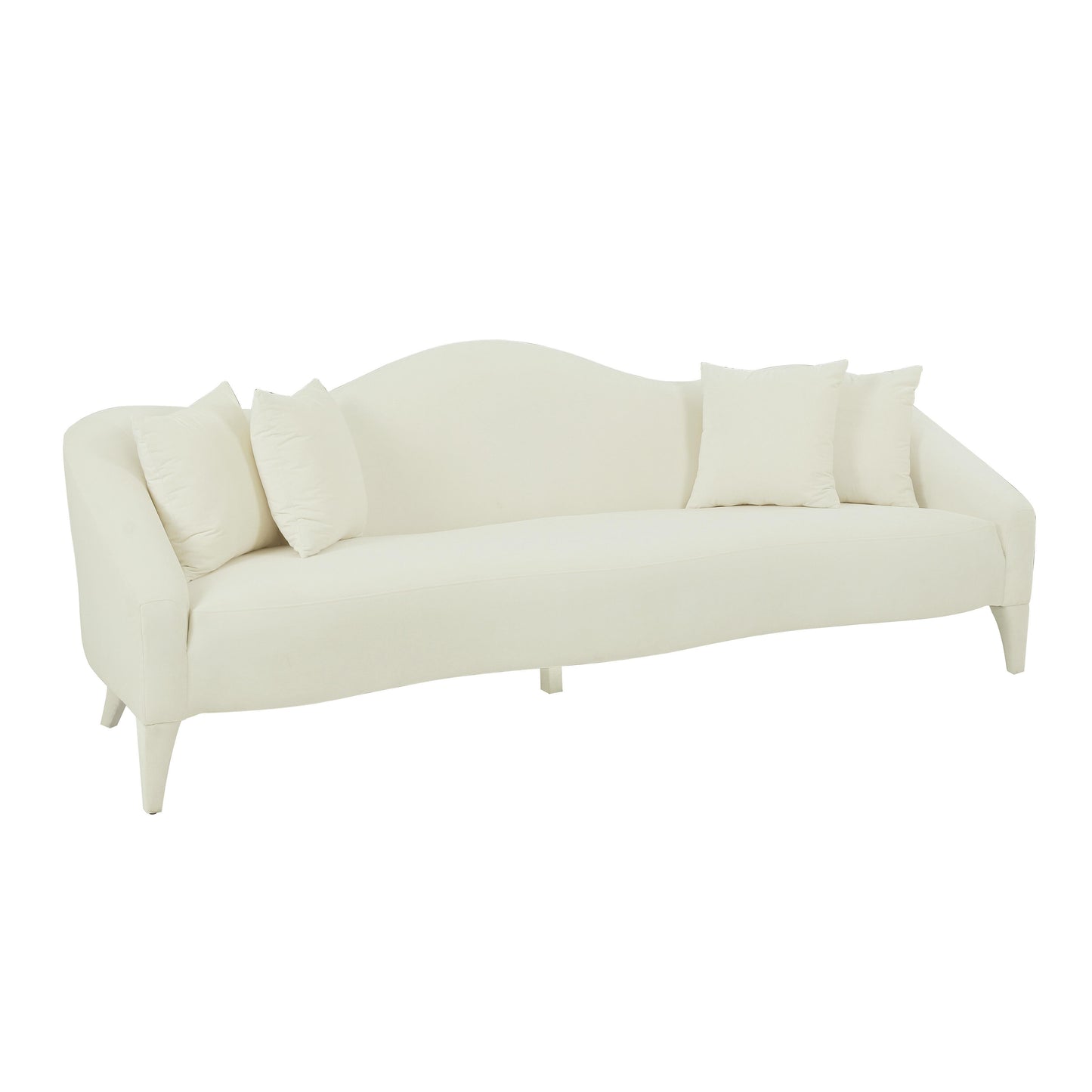 Tov Furniture Naya Cream Velvet Sofa