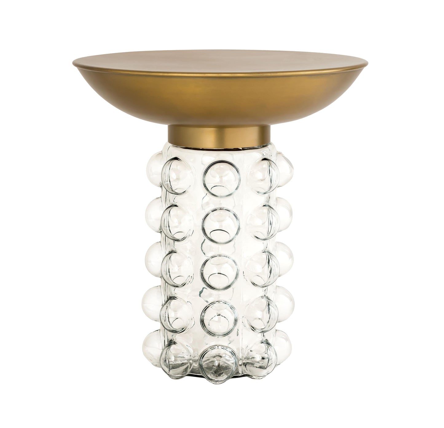 Tov Furniture Bubble Glass/Brass Side Table