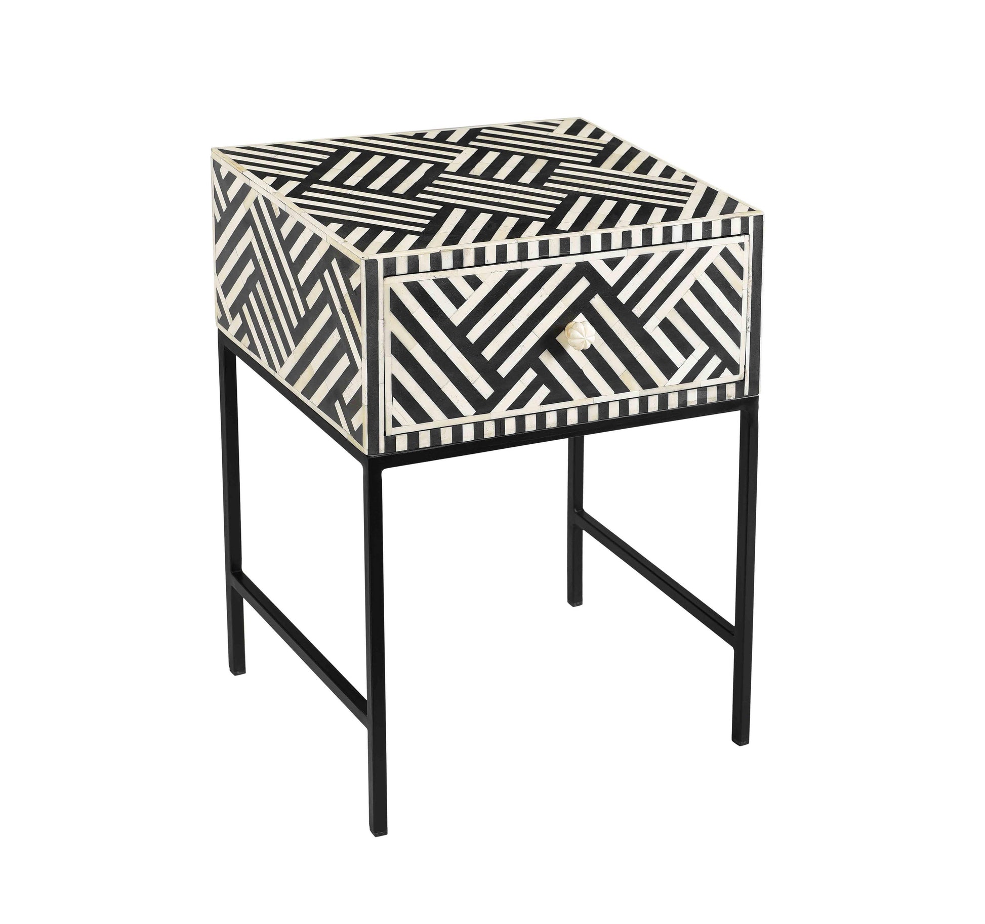 Tov Furniture Noire Bone Inlay Side Table