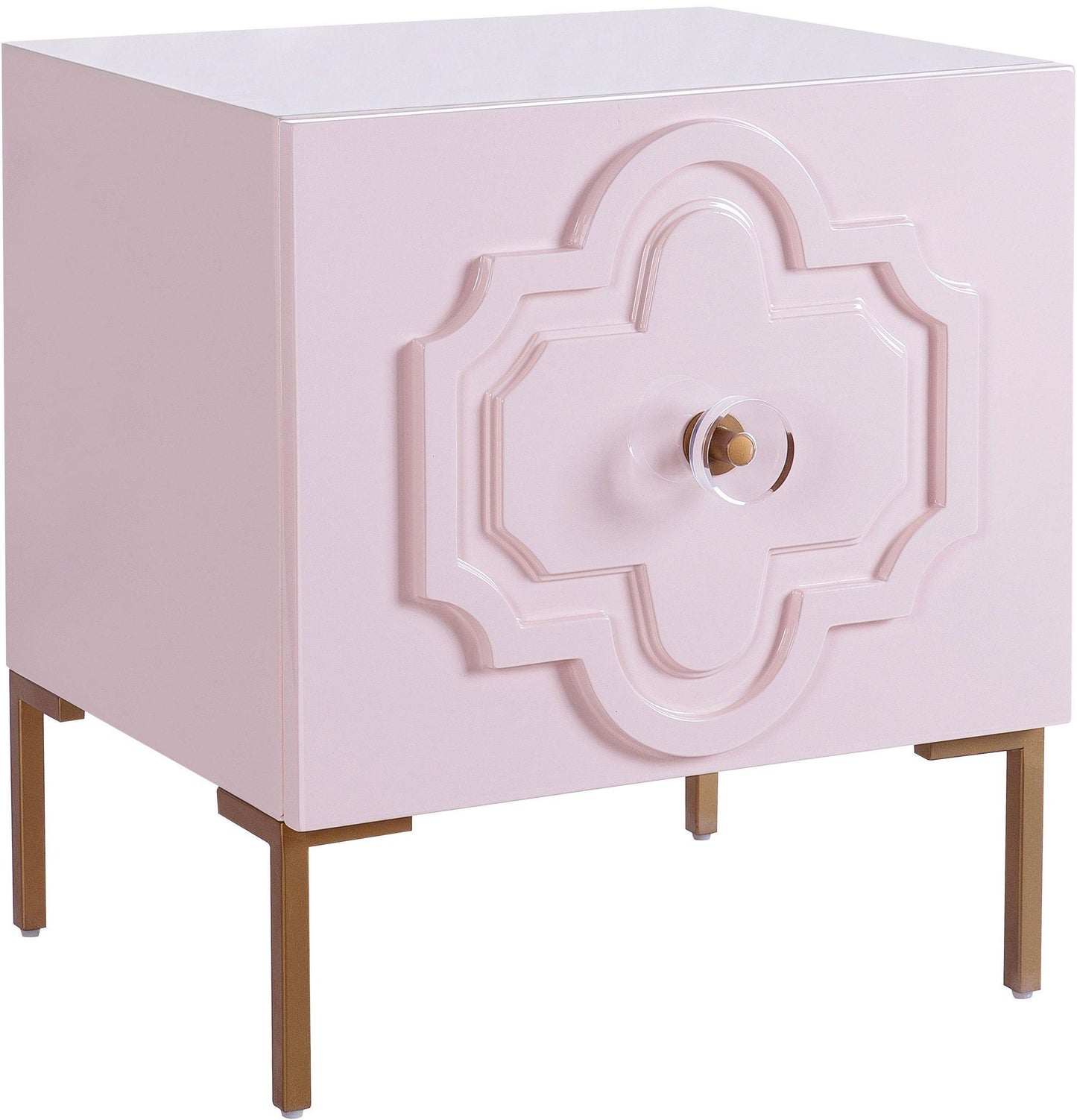 Tov Furniture Anna Pink Lacquer Side Table