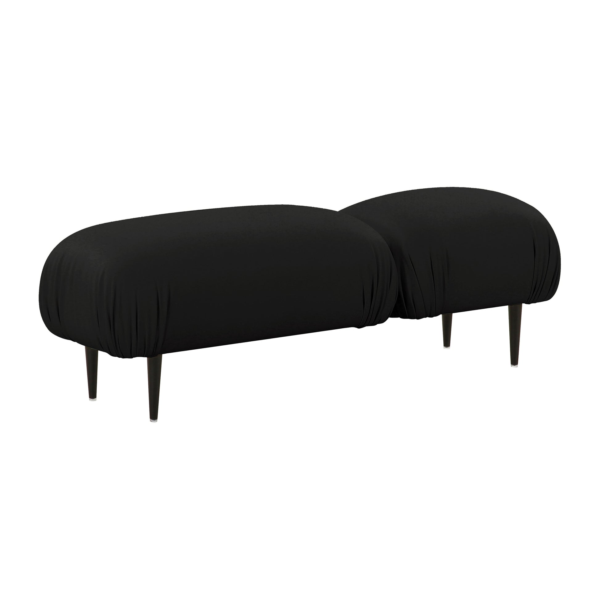 Tov Furniture Adalynn Black Vegan Leather Bench