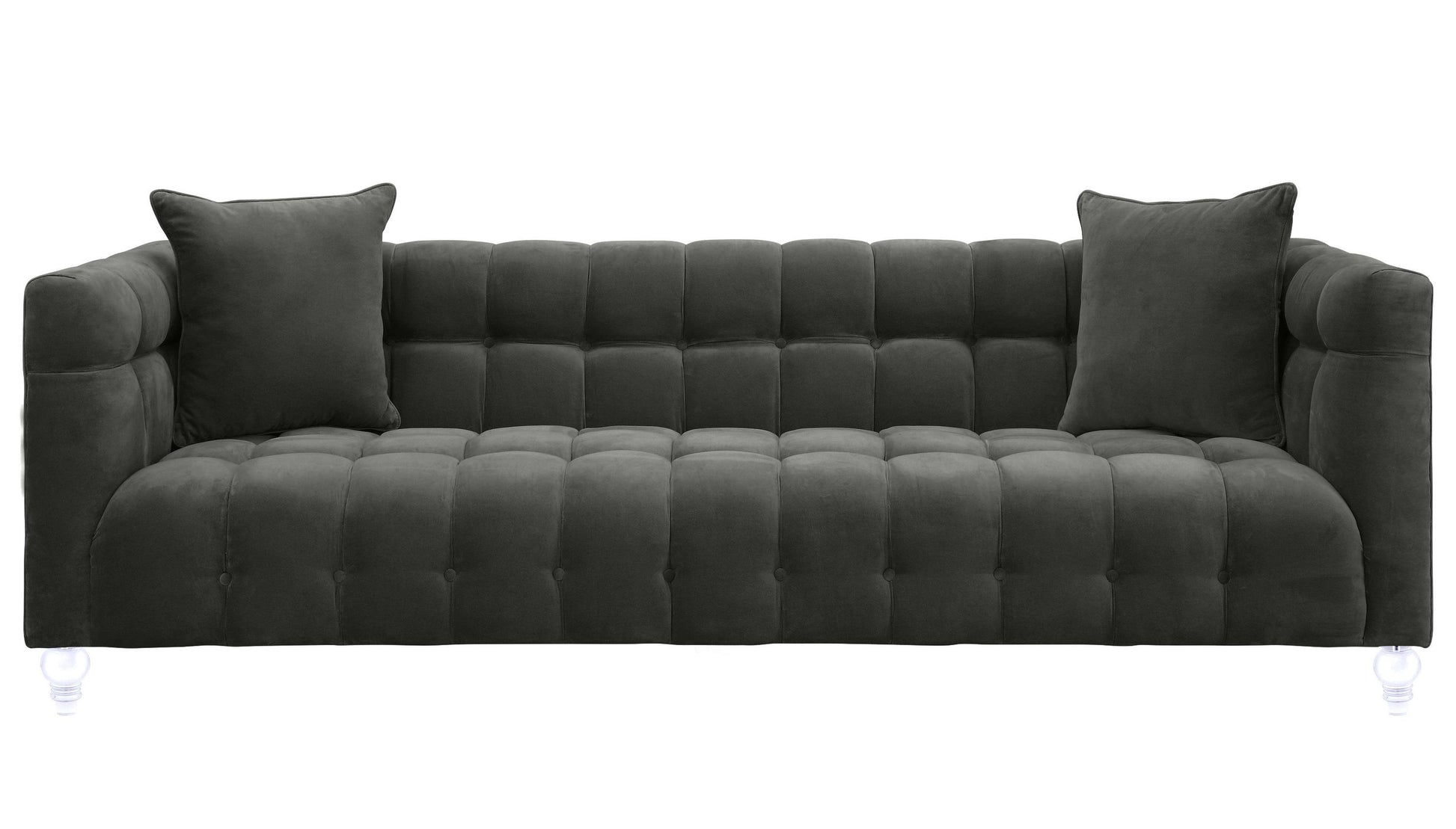 Tov Furniture Bea Grey Velvet Sofa