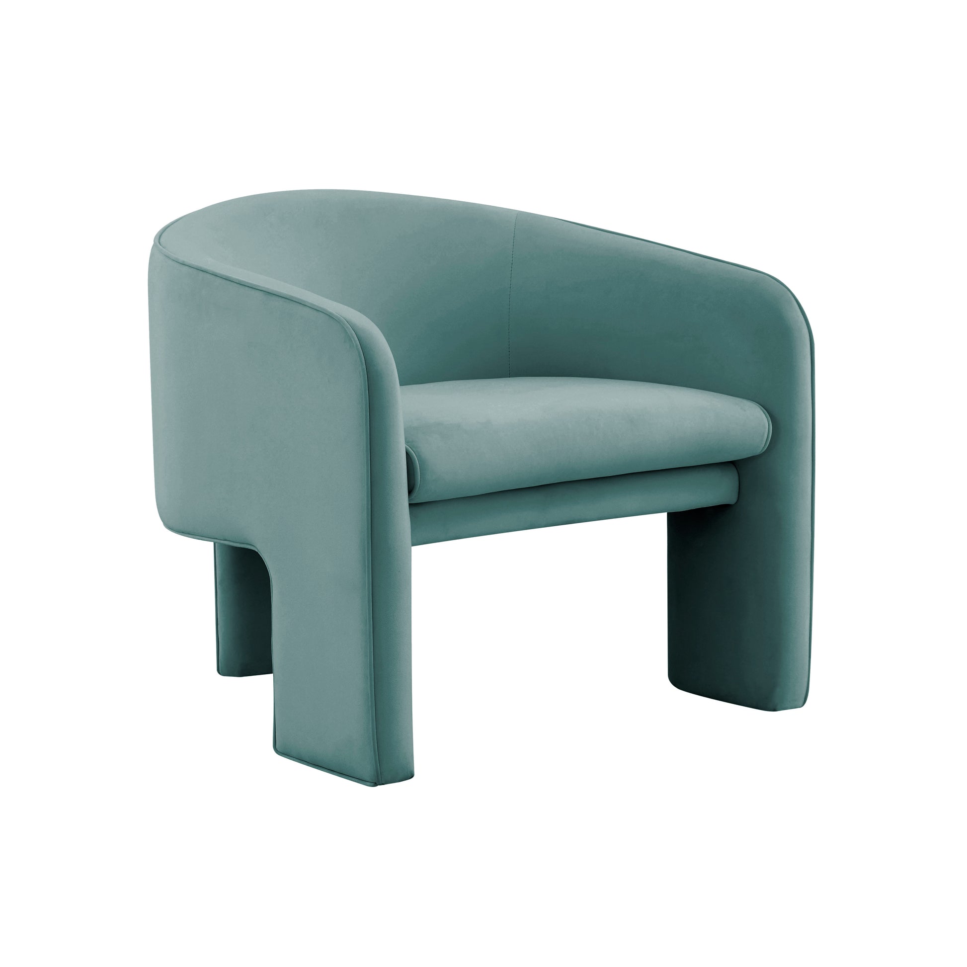 Tov Furniture Marla Sea Blue Velvet Accent Chair