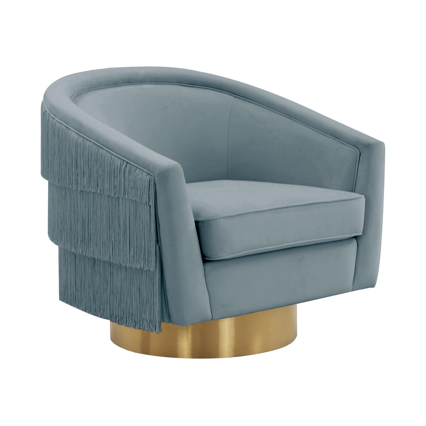 Tov Furniture Flapper Bluestone Swivel Chair