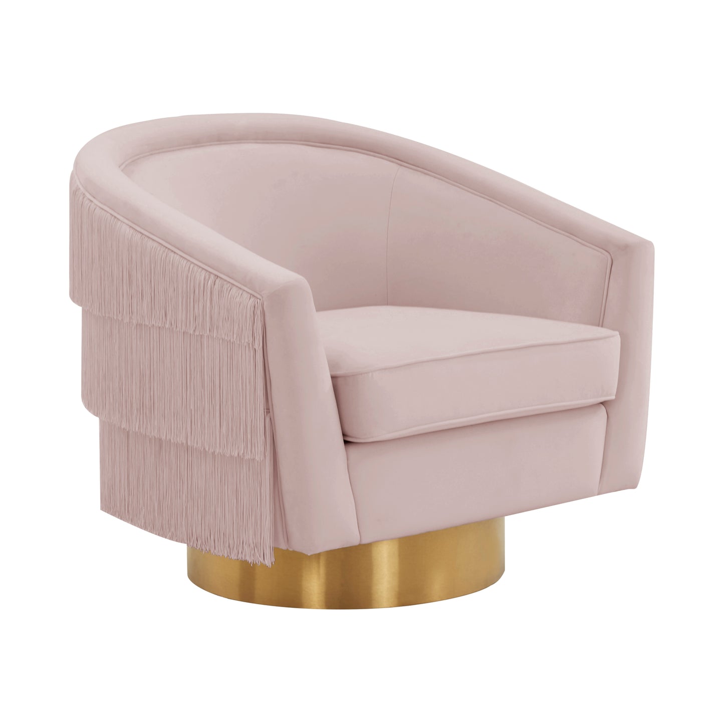 Tov Furniture Flapper Blush Swivel Chair