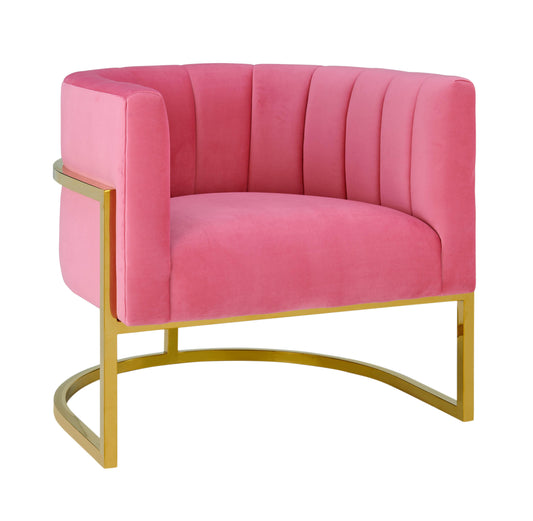Tov Furniture Magnolia Rose Pink Velvet Chair