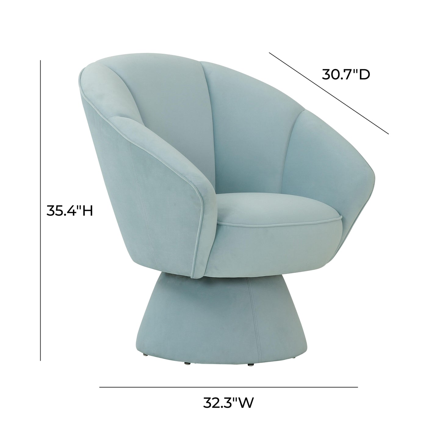 Tov Furniture Allora Light Blue Accent Chair