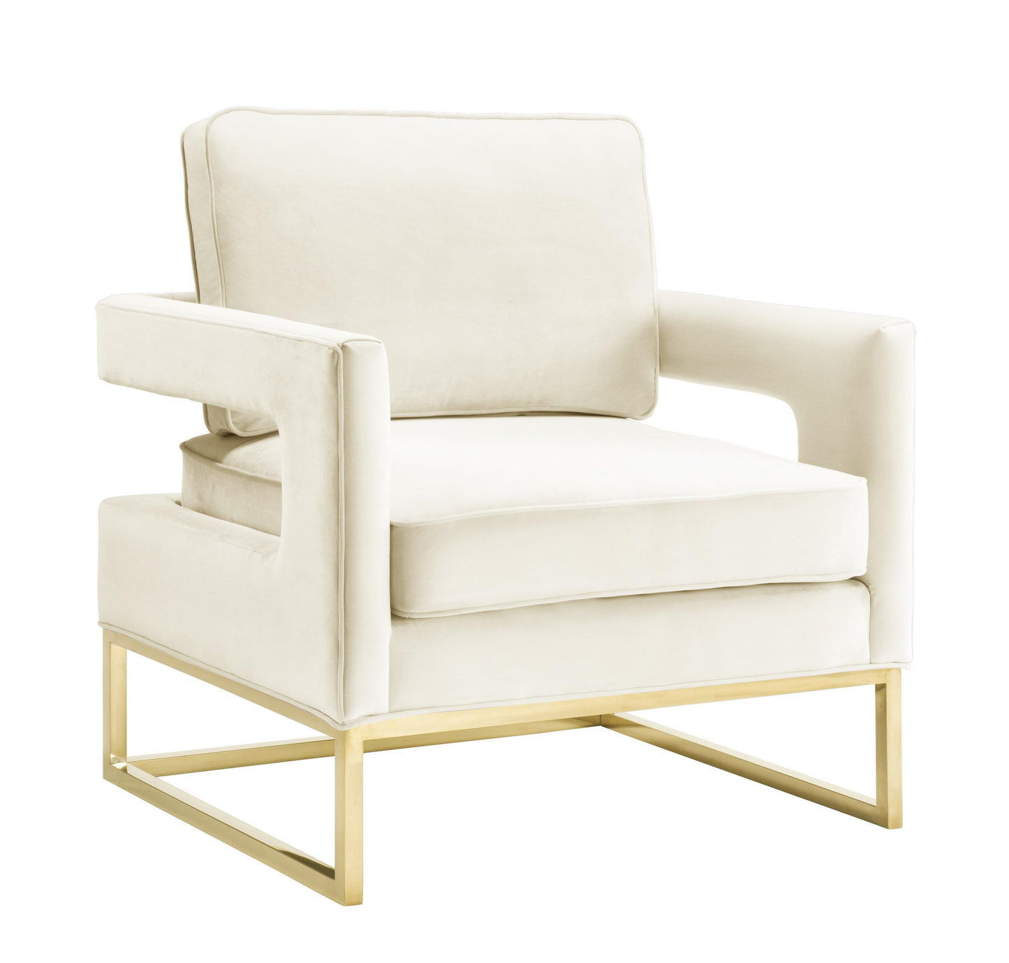 Tov Furniture Avery Cream Velvet Chair