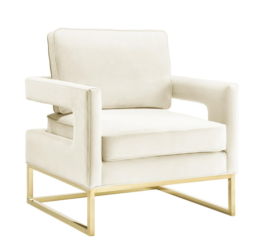 Tov Furniture Avery Cream Velvet Chair