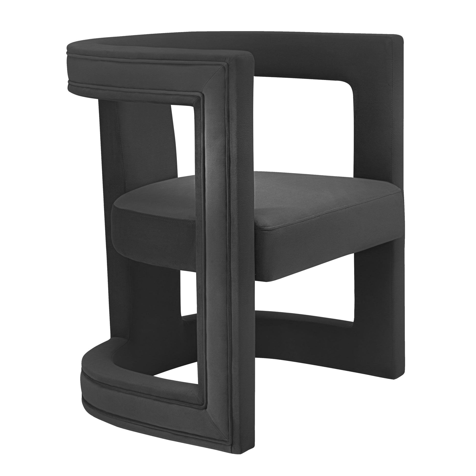Tov Furniture Ada Black Velvet Chair