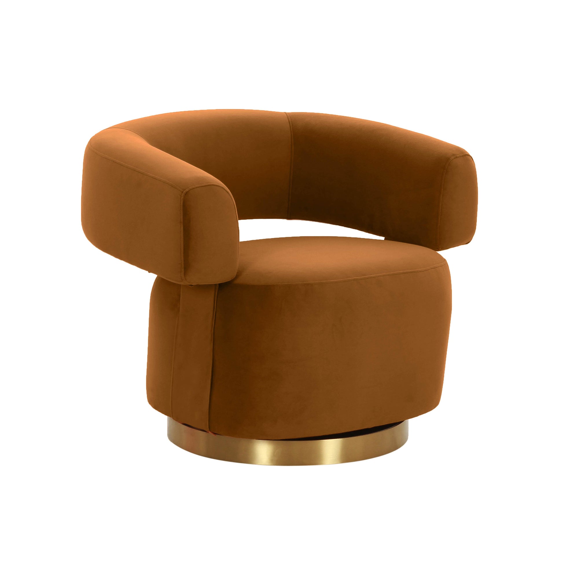 Tov Furniture River Cognac Velvet Accent Chair