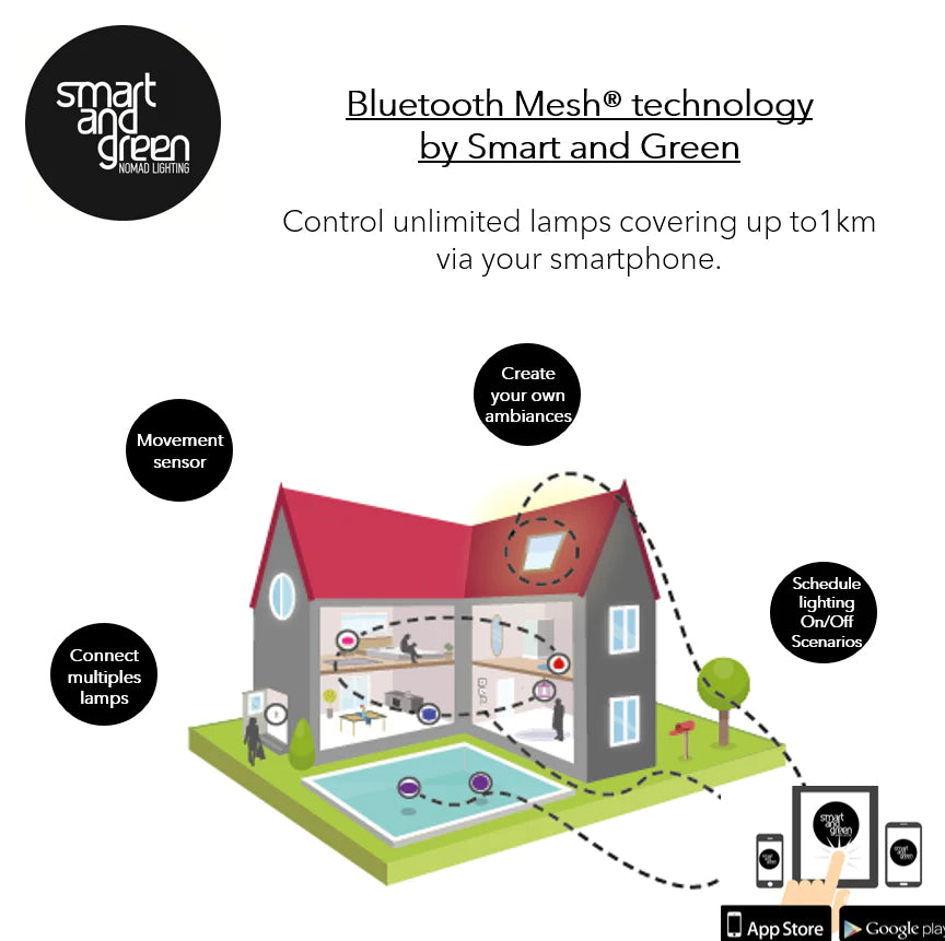 Tango Bluetooth LED Cordless Planter by Smart & Green